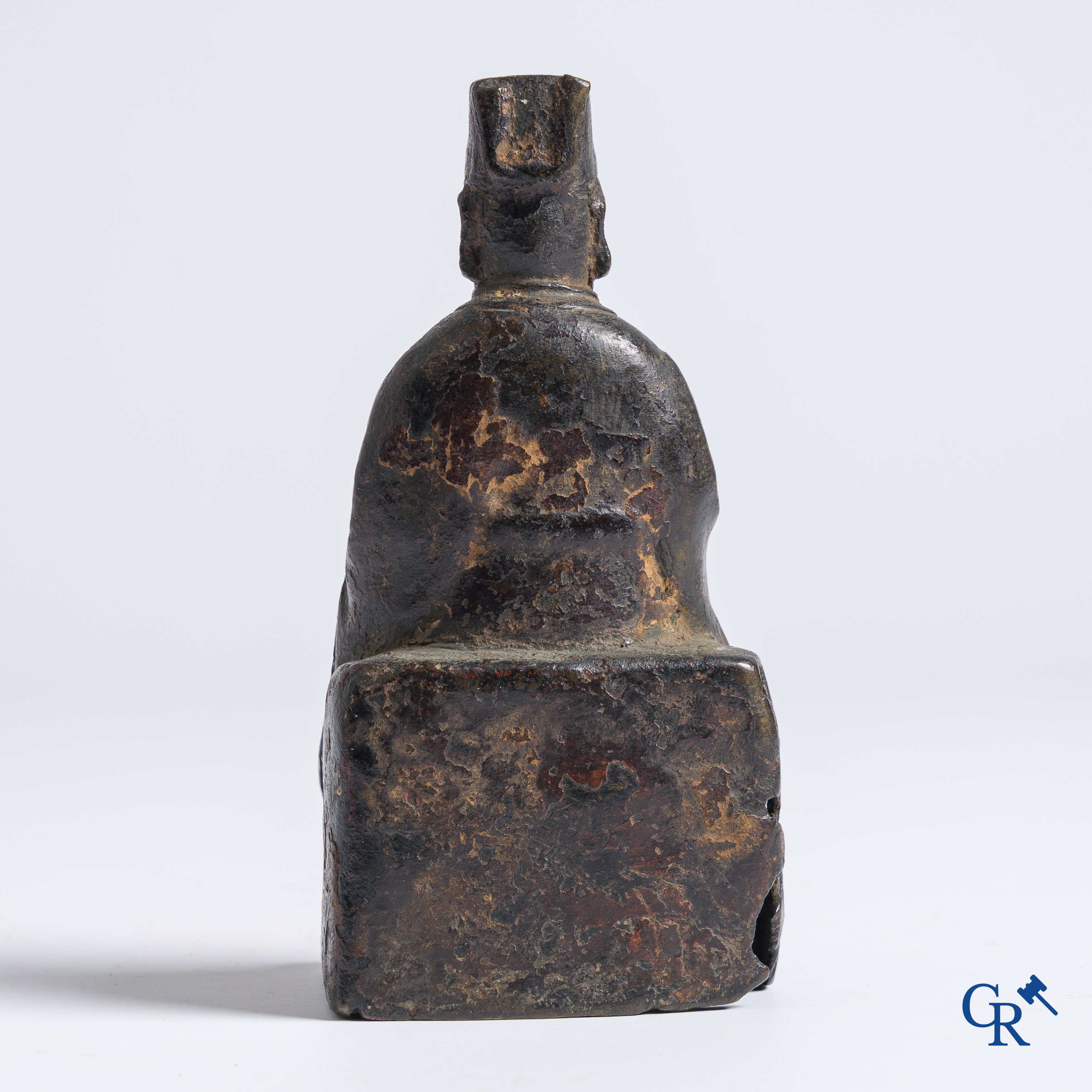 Aziatica, een zittende bronzen boeddha, Ming.