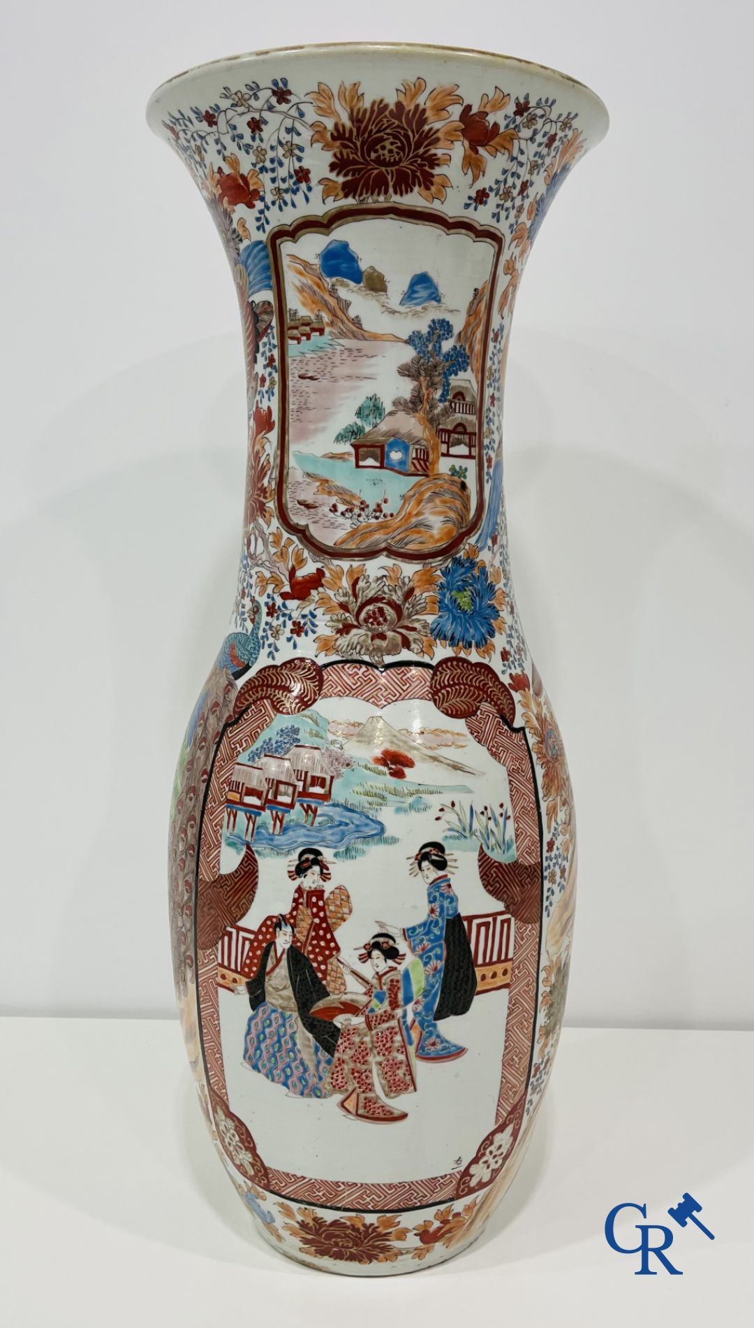 Asian Art: A large Japanese porcelain vase.