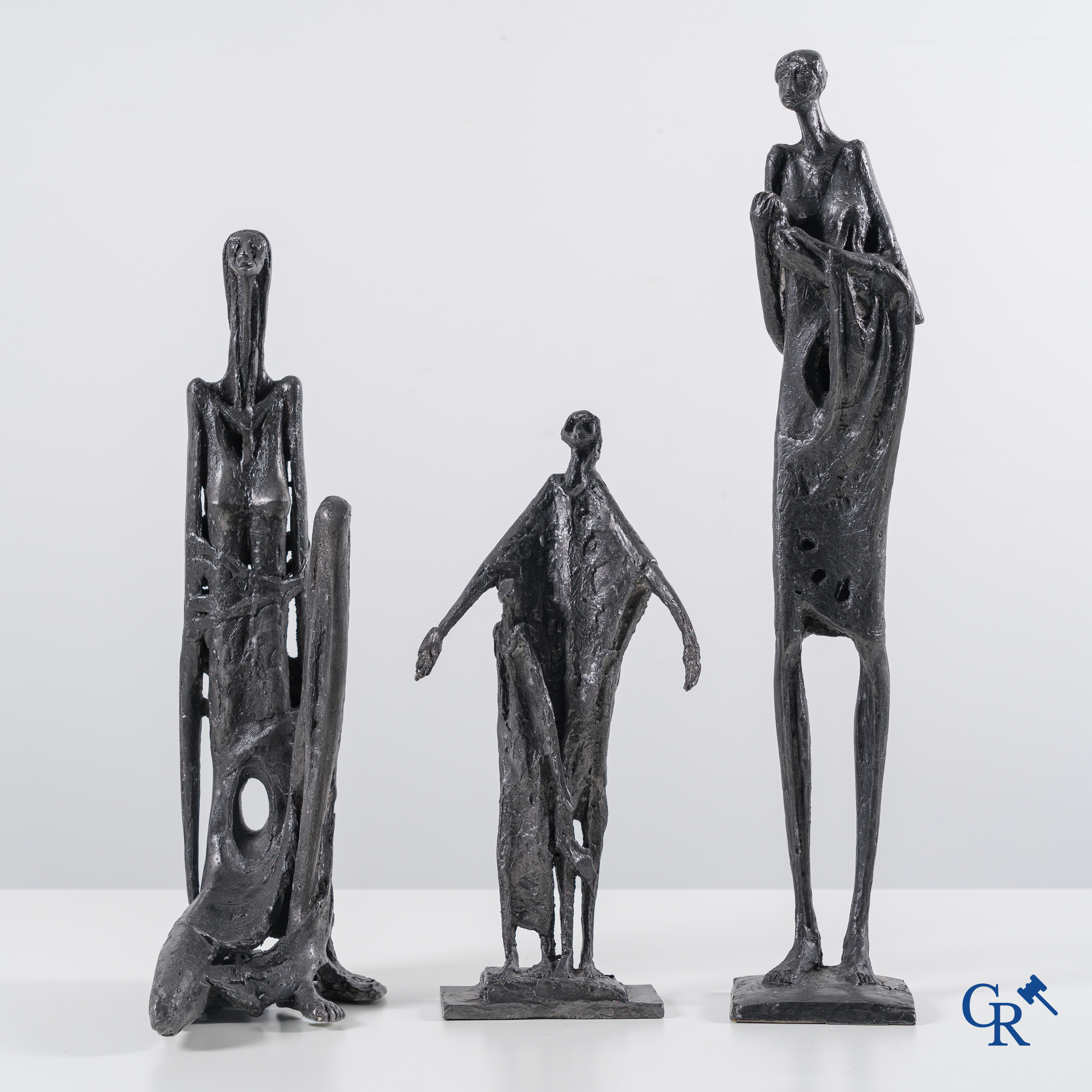 André Fricx (Tournai 1928): Ensemble de 3 sculptures, cire perdue. Signé Fricx.