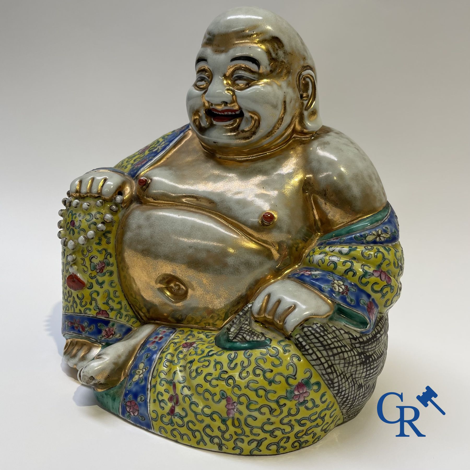 Porcelaine chinoise: Grand Bouddha rieur.