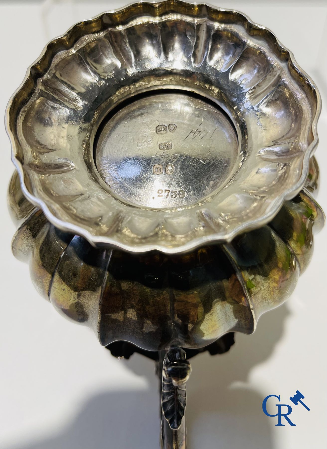 Silver: Interesting lot with antique English silver. (various hallmarks)<br />
18th-19th century.