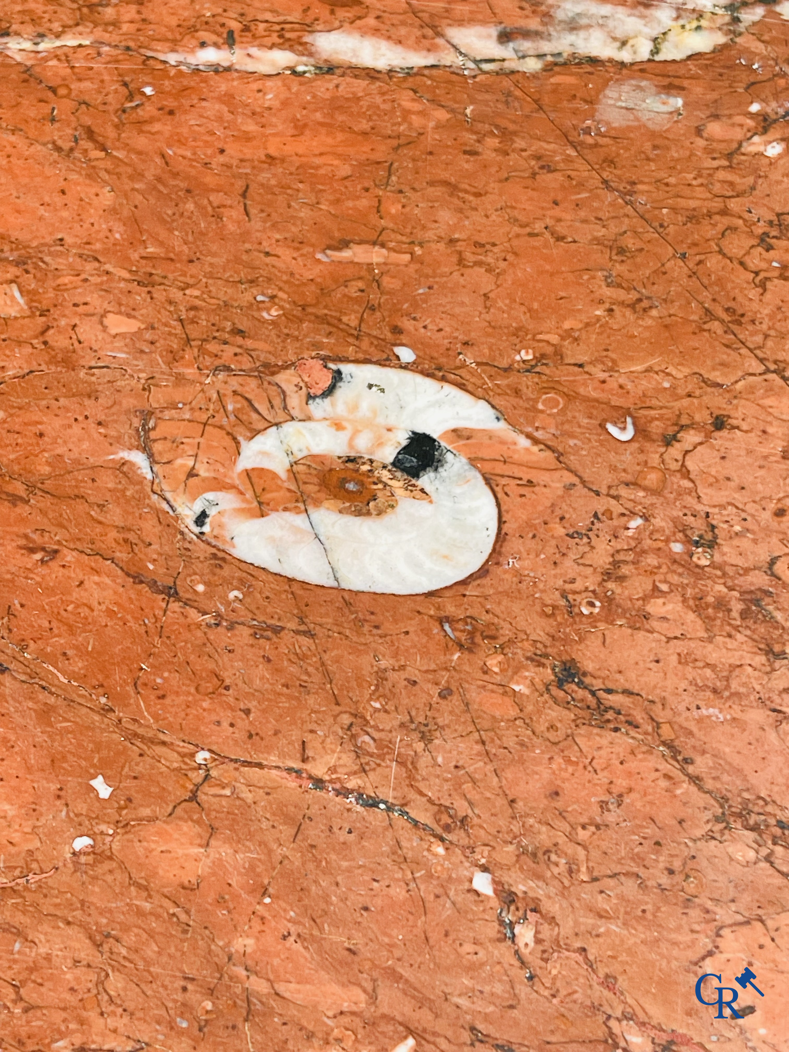 Maison Roll, 42, Rue Faubourg St. Antoine Paris. Een uitzonderlijk desserte meubel in gesculpteerd notelaar. LXVI-Stijl.