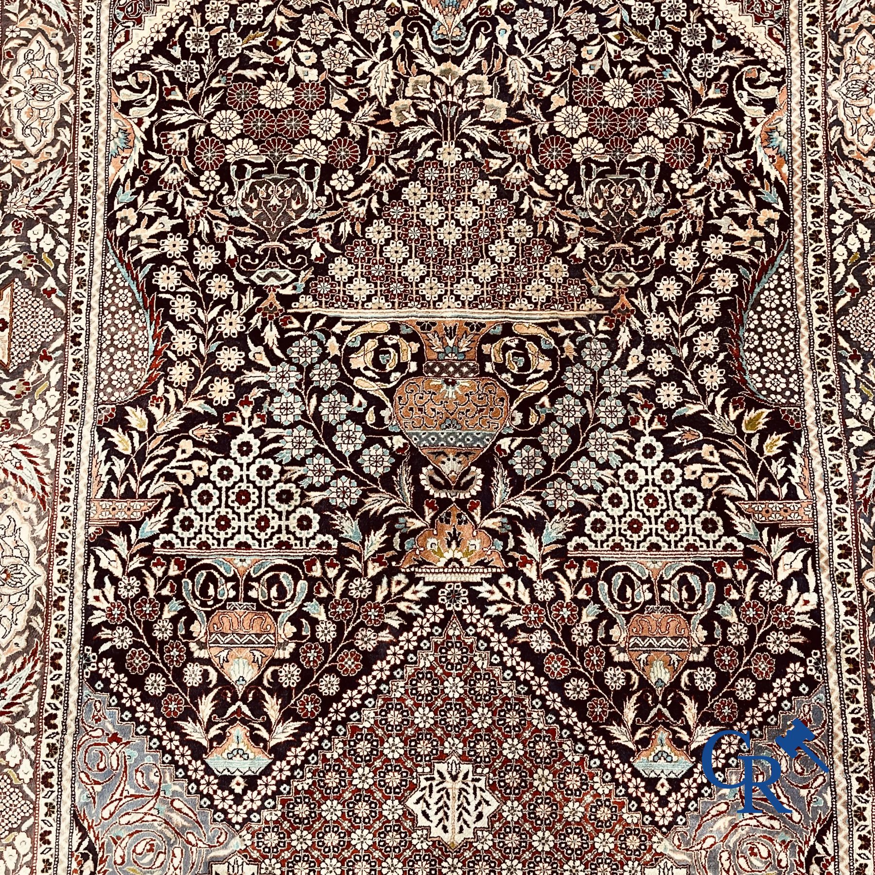 Carpet: Oriental carpet wool and silk