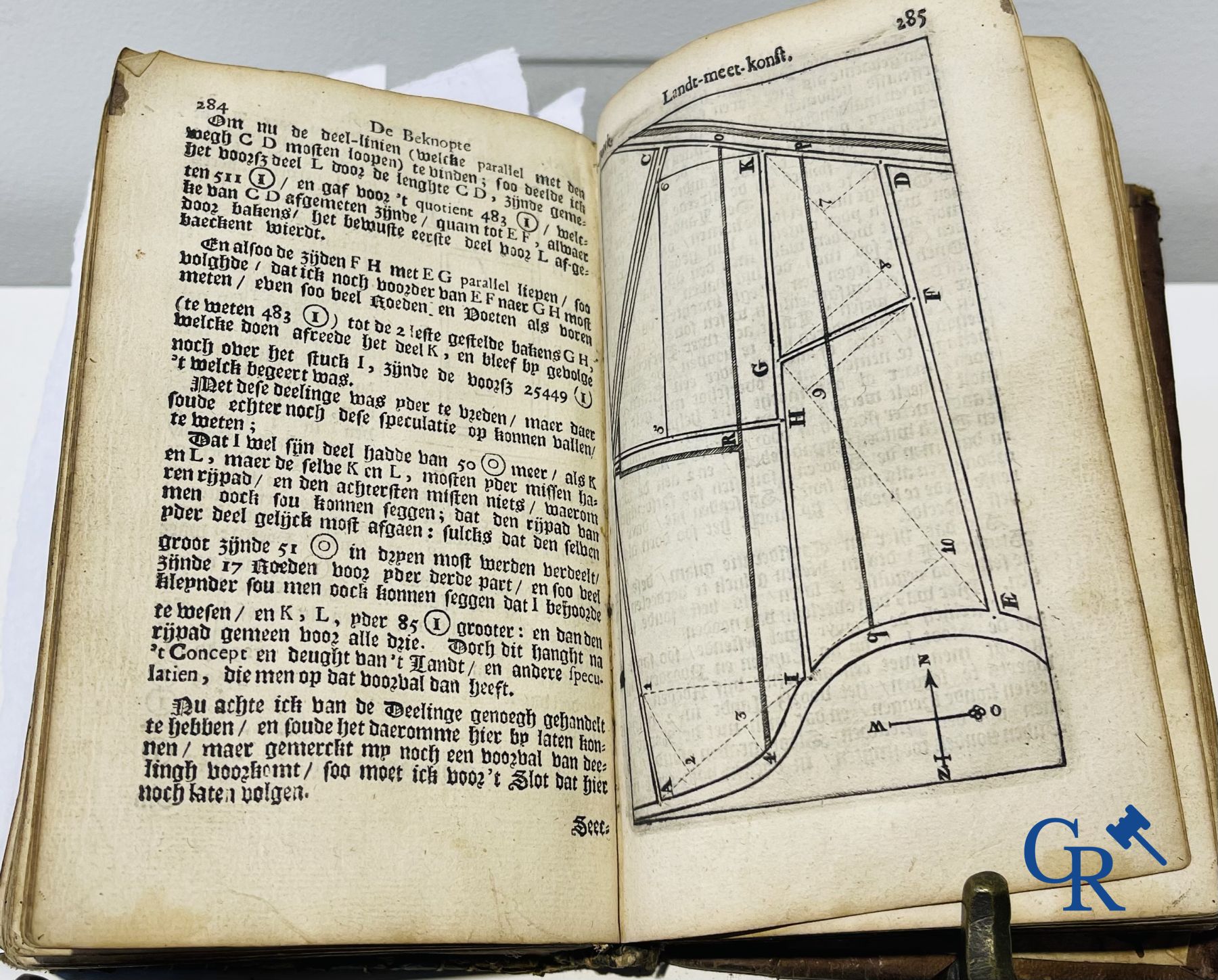 Early printed books: Mattheus Van Nispen. De Beknopte Lant-Meet-Konst. With Mattheus de Vries, in Dordrecht. 1708.