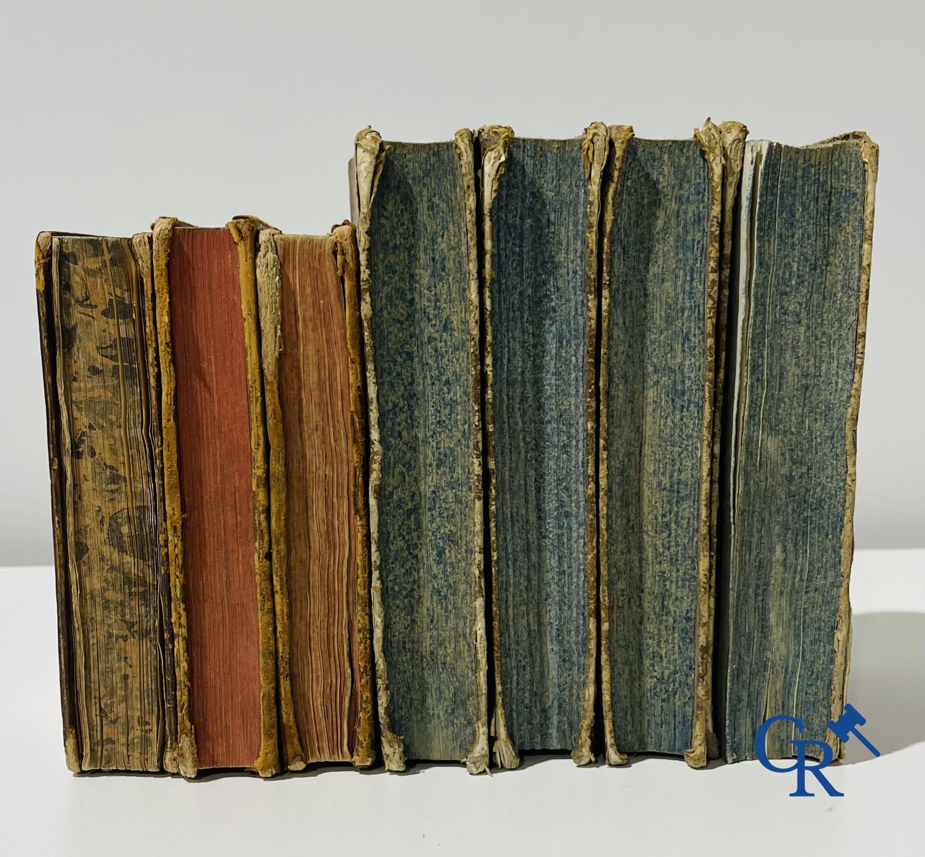 Early printed books: Abbé de Fontenay (4 volumes) 1774 and Les oeuvres de monsieur de Crébillon (3 volumes) 1754.