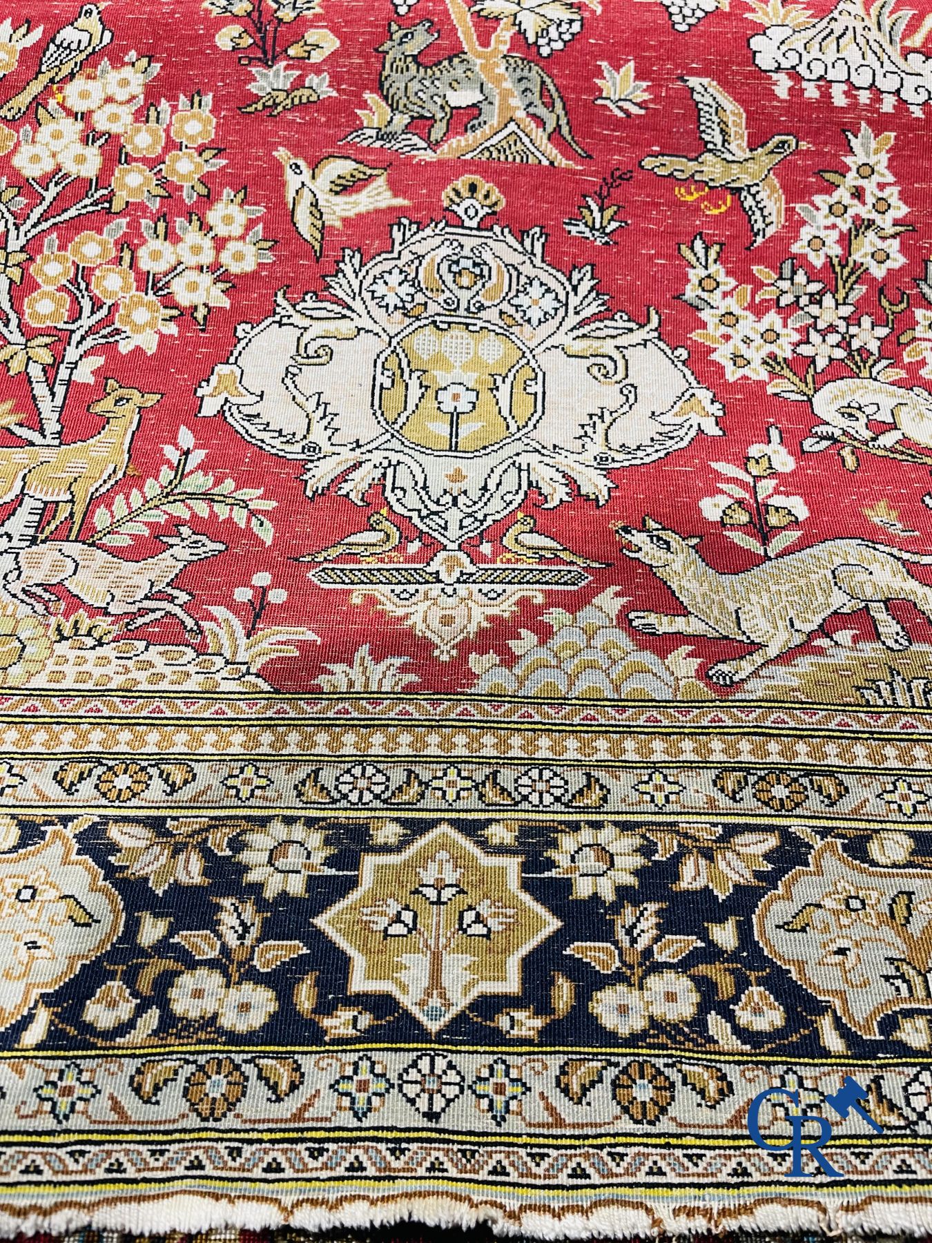 Oriental carpets: Ghoum. 2 Oriental carpets in silk.