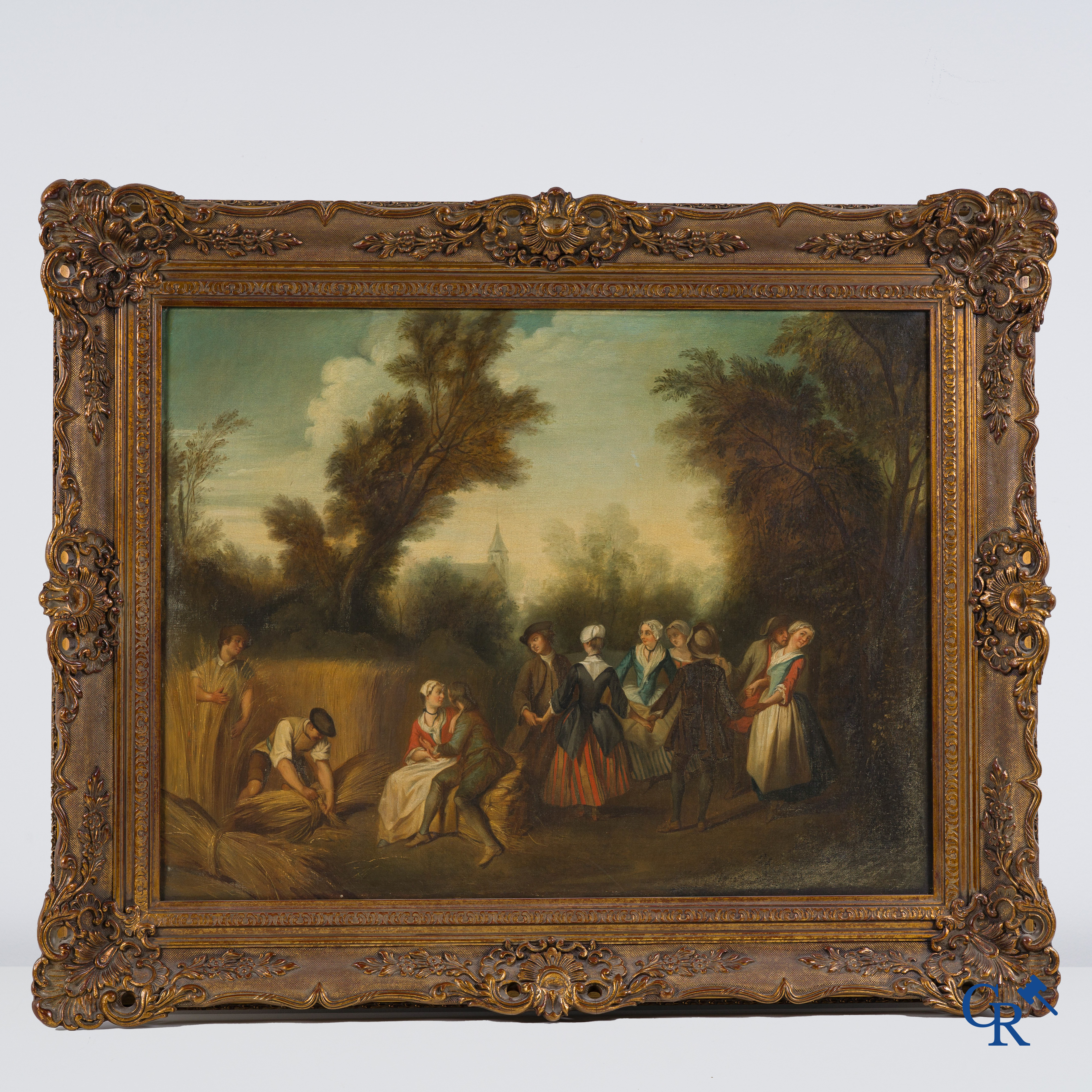 Nicolas Lancret (d'après) "L'Eté", huile sur toile. 19ème siècle.