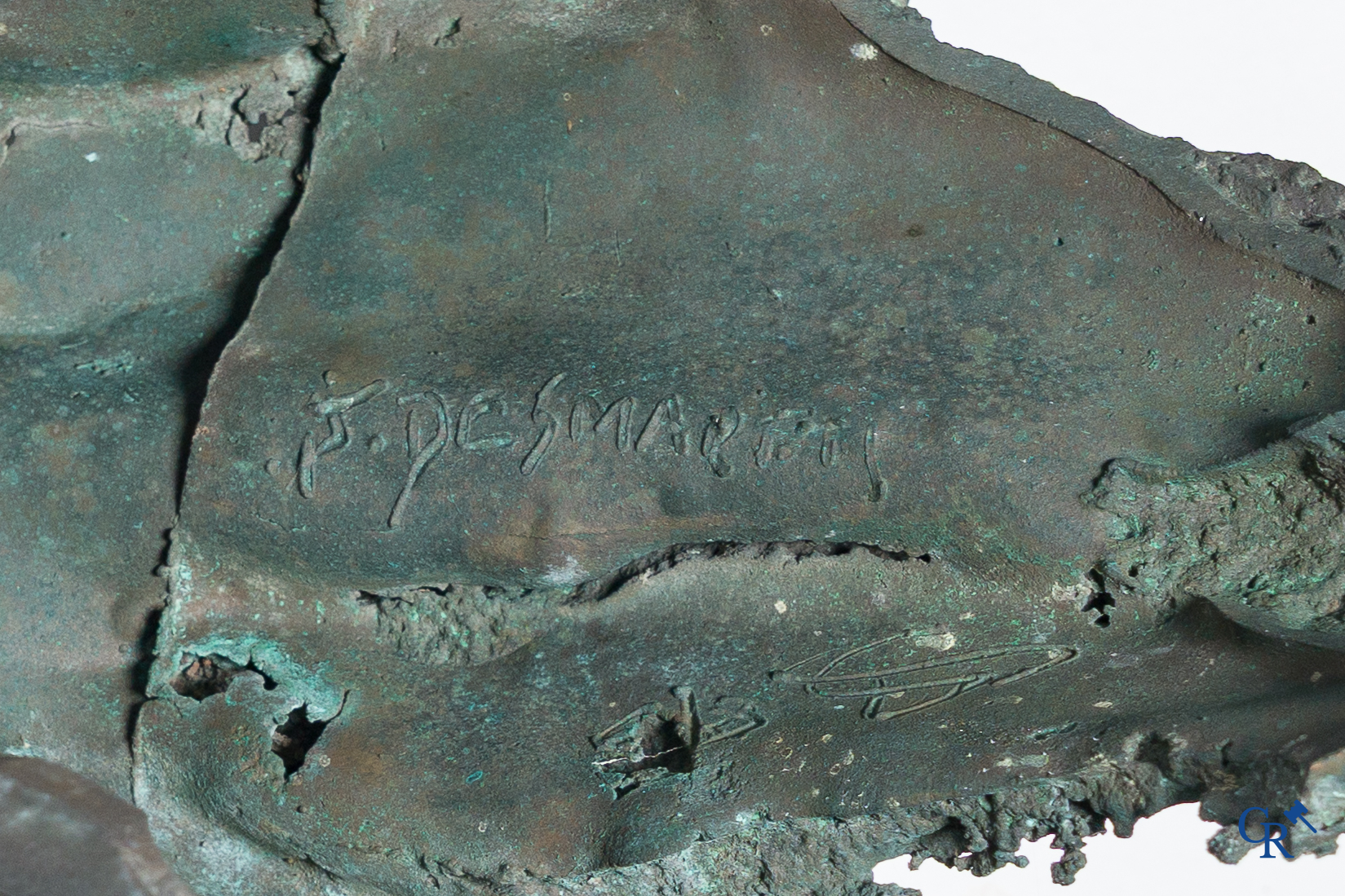 Jan Desmarets (1961) (*) Brons, Een imposante gans en een reiger in gepatineerd brons. Gesigneerd.