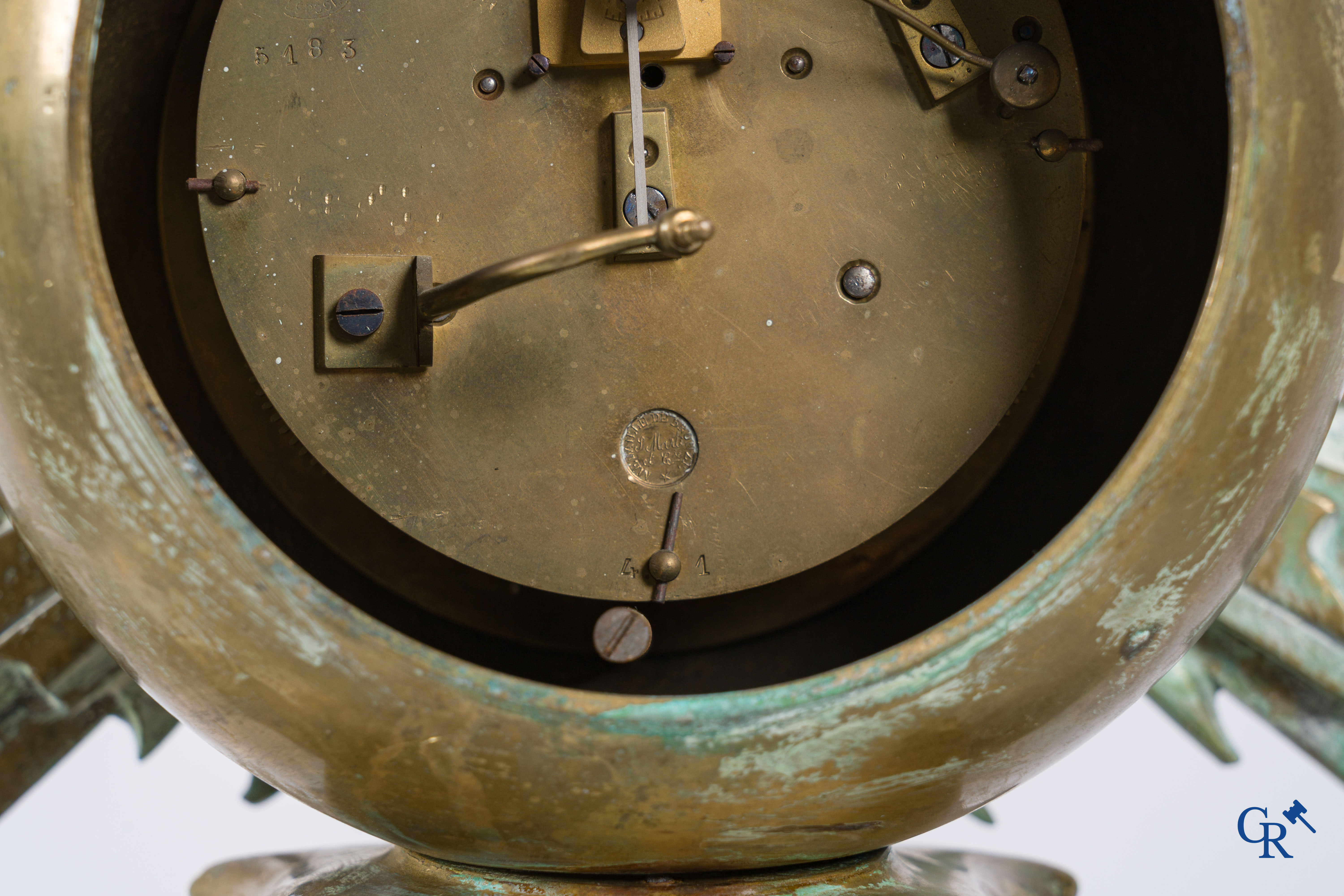 Frédéric-Eugène Piat en Samuel Marti. Uitzonderlijke pendule in brons met Nubische figuren. Circa 1860-1870.