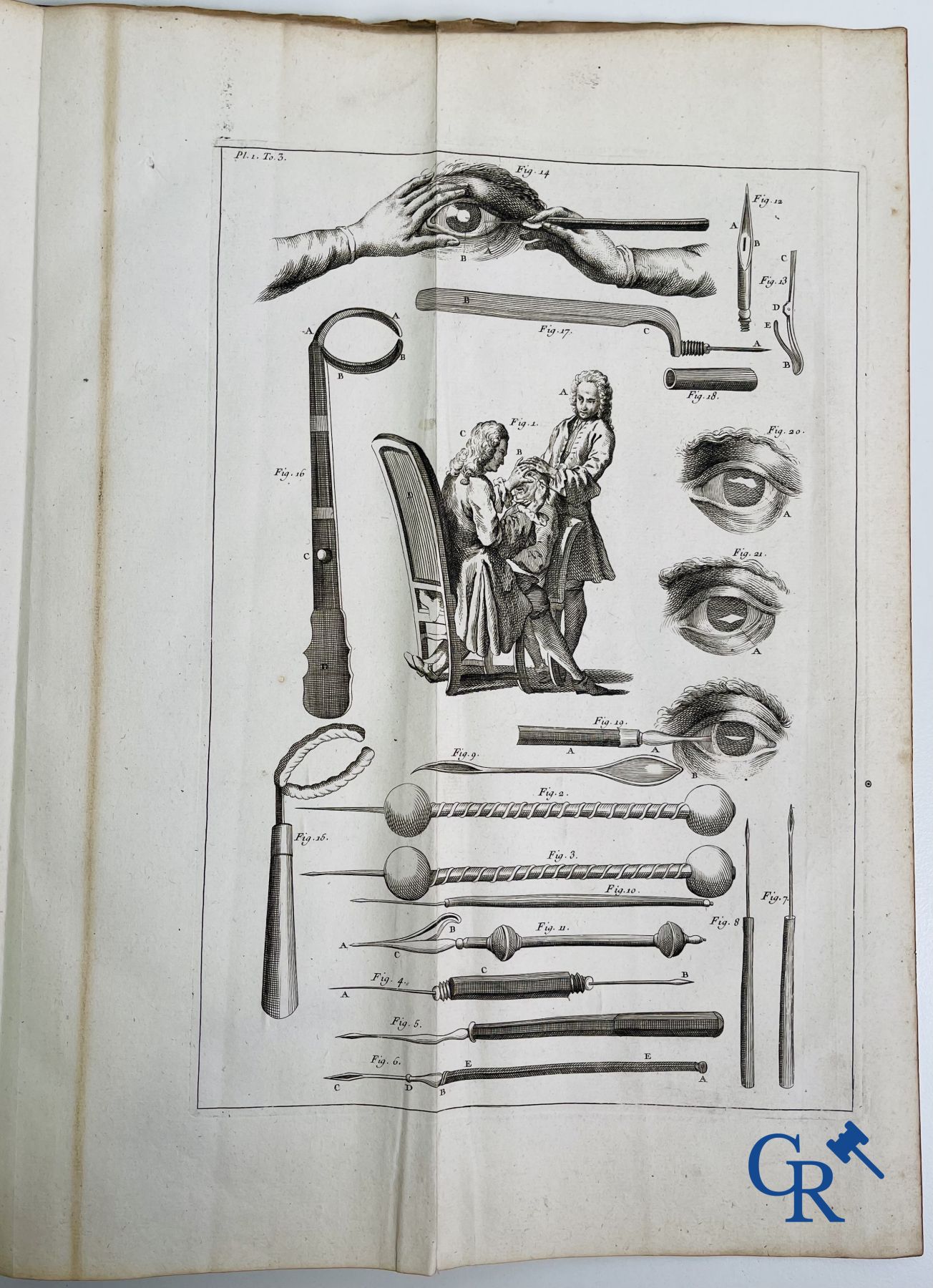 Oude boekdrukken: Dictionnaire Universel de Medecine, Robert James. 6 volumes, Paris 1746-1748.