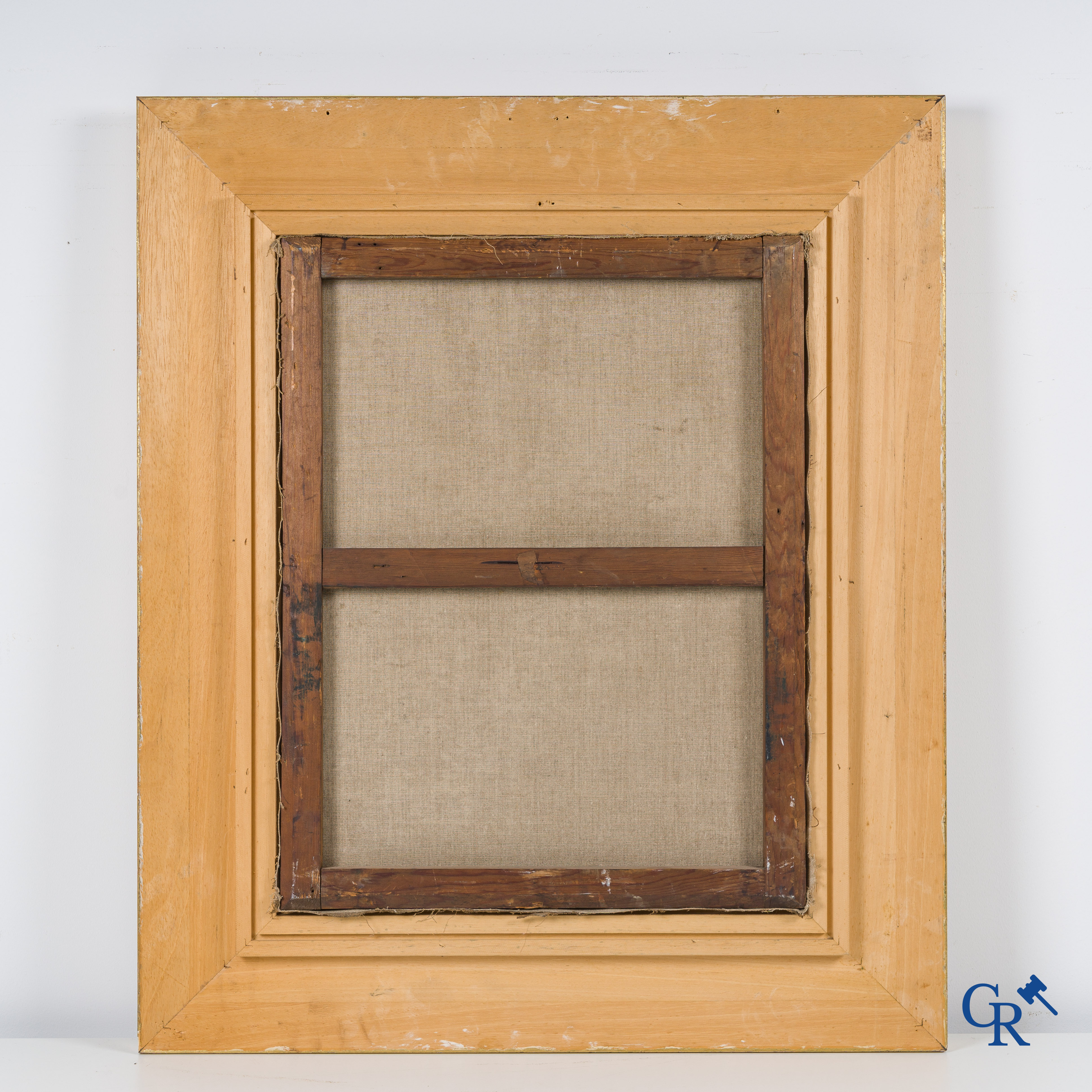 Les 3 amis, signé illisible, huile sur toile.