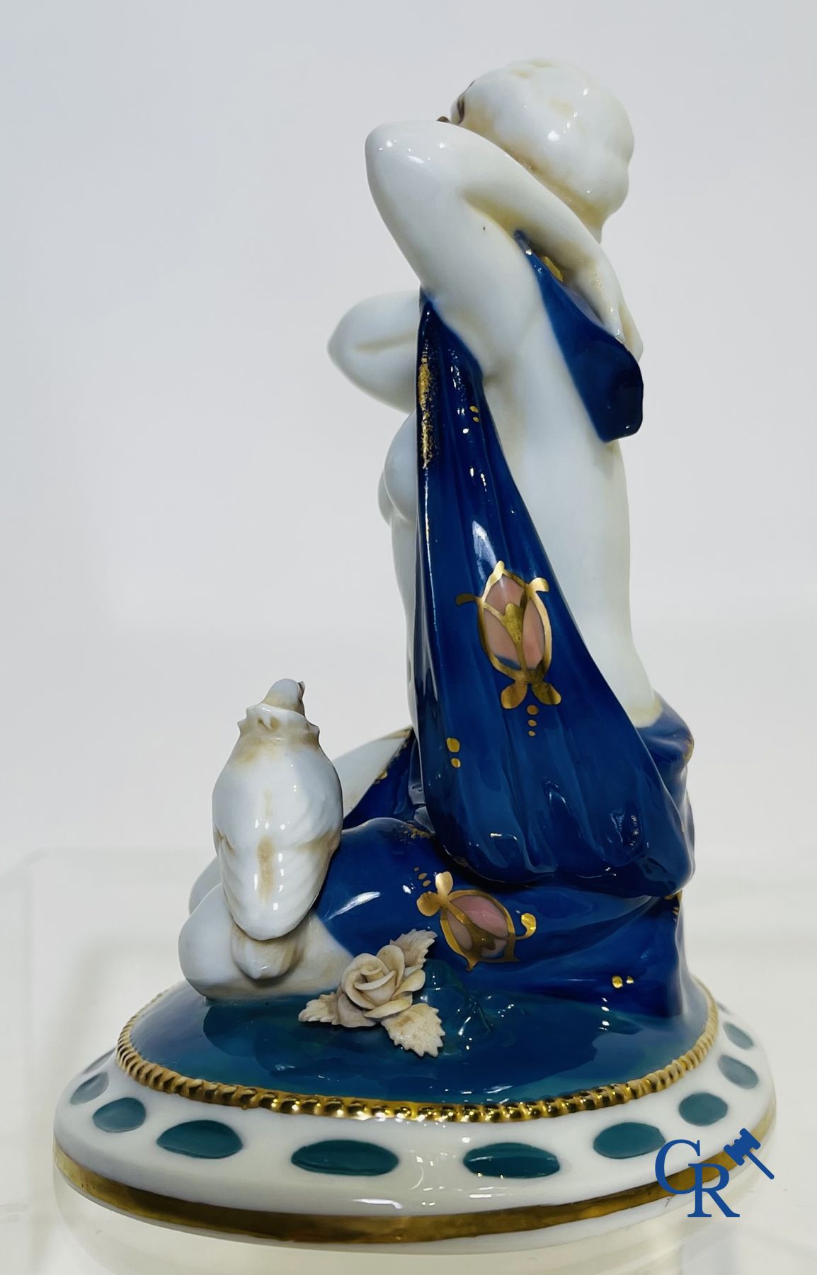 Art deco: An art deco sculpture in finely marked porcelain.