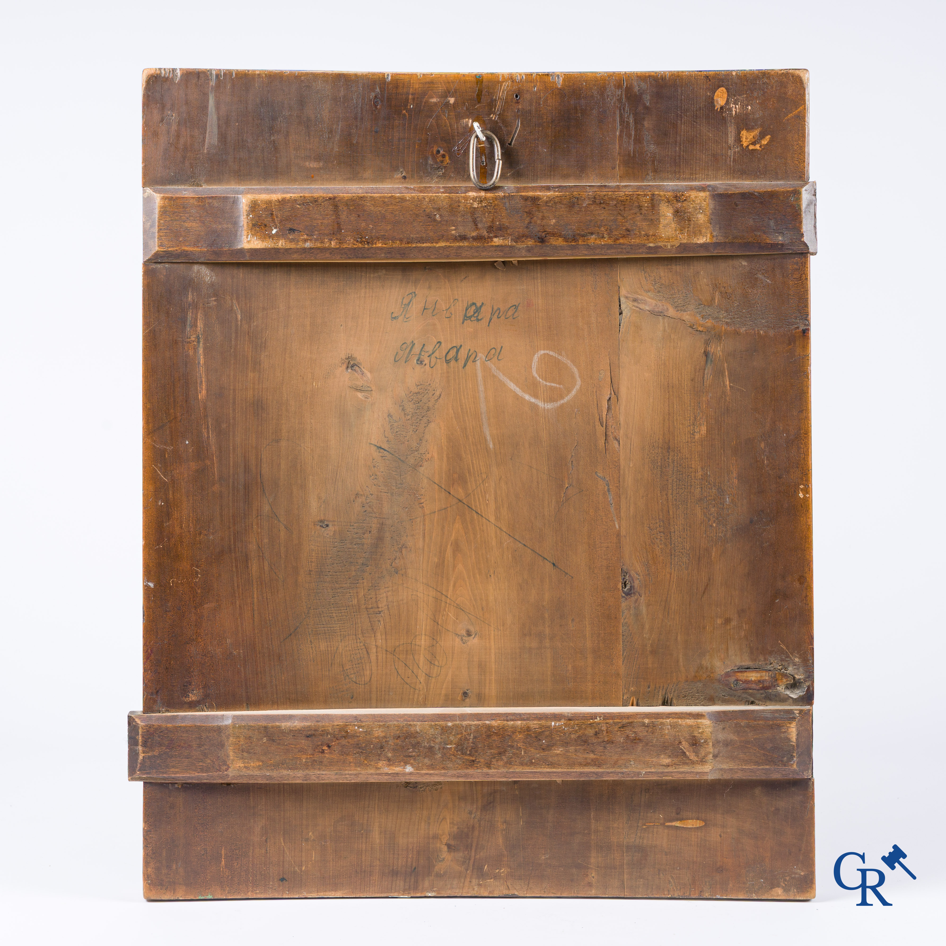 Icoon, Grote Russische jaarkalender icoon, Tempera op vergulde achtergrond. 19de eeuw.