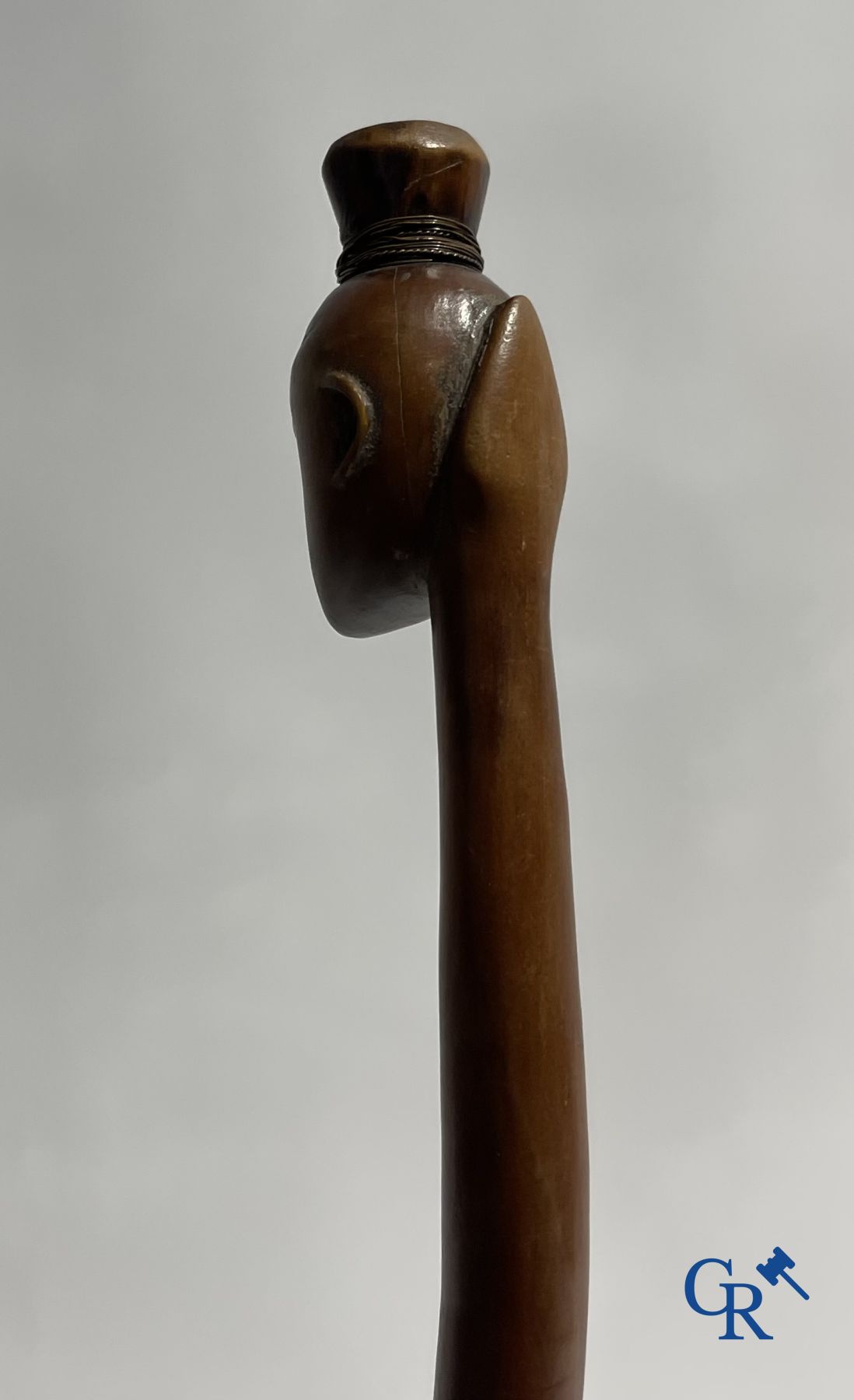 African art: A sculpted wooden staff.