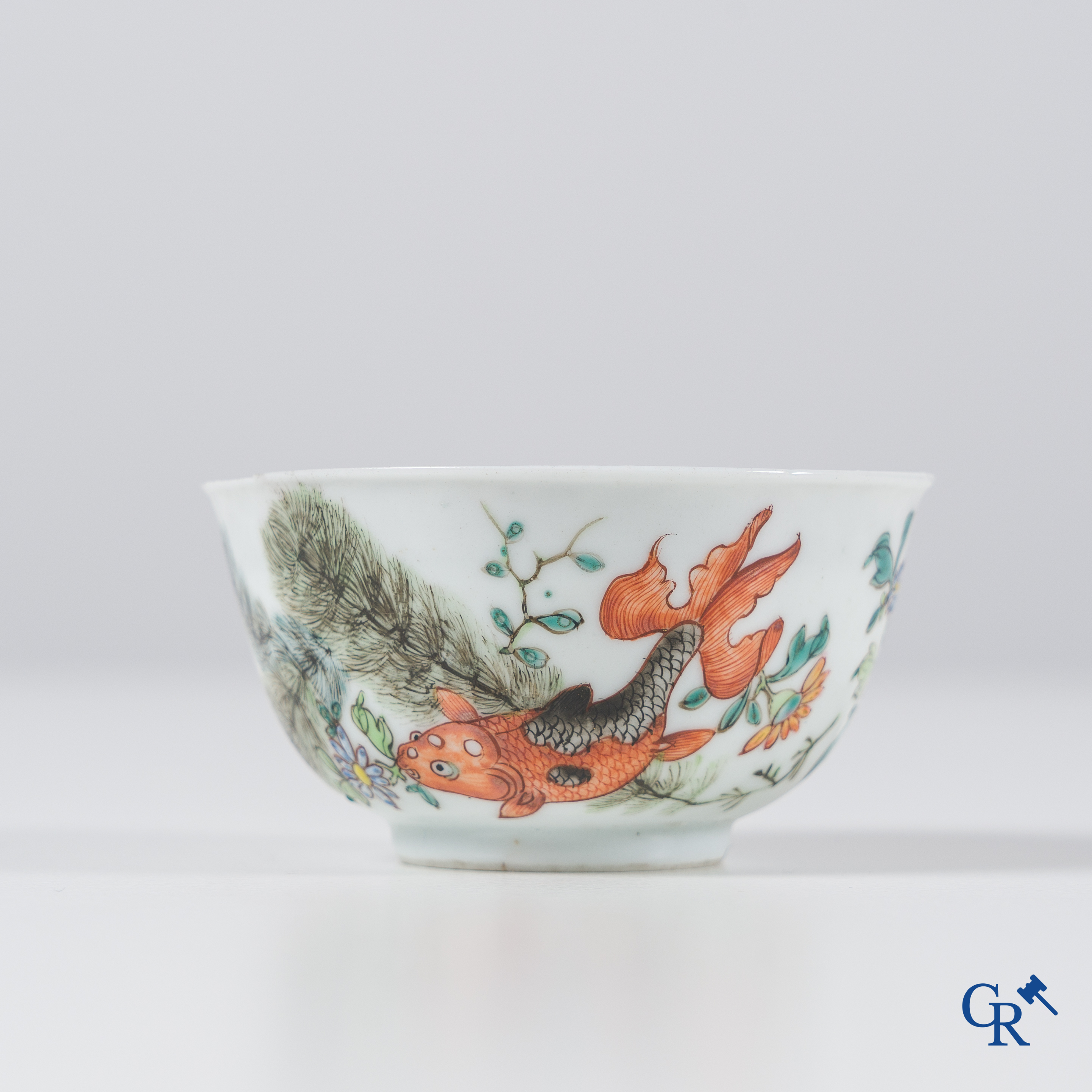 Aziatica: Chinees porselein met grisaille en famille rose decor, Compagnie des Indes. 18e eeuw.