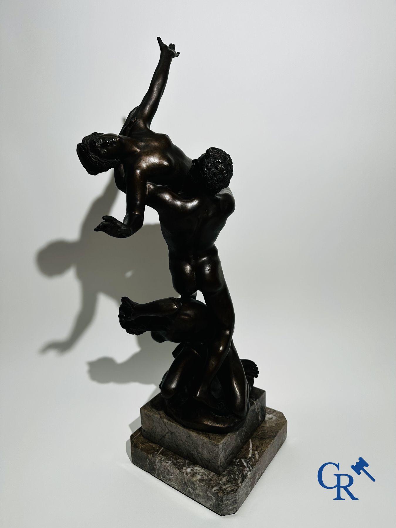 Statue en bronze de l'Enlèvement des Sabines d'après Giambologna. 20ème.