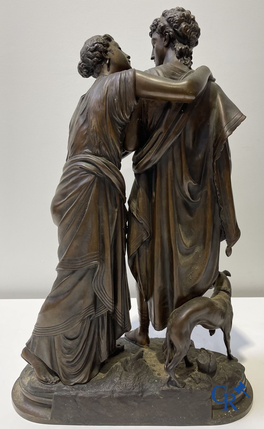 2 Bronze sculptures. Leon Grégoire and Leon Pilet "Allégorie de la fidélité". 19th century.