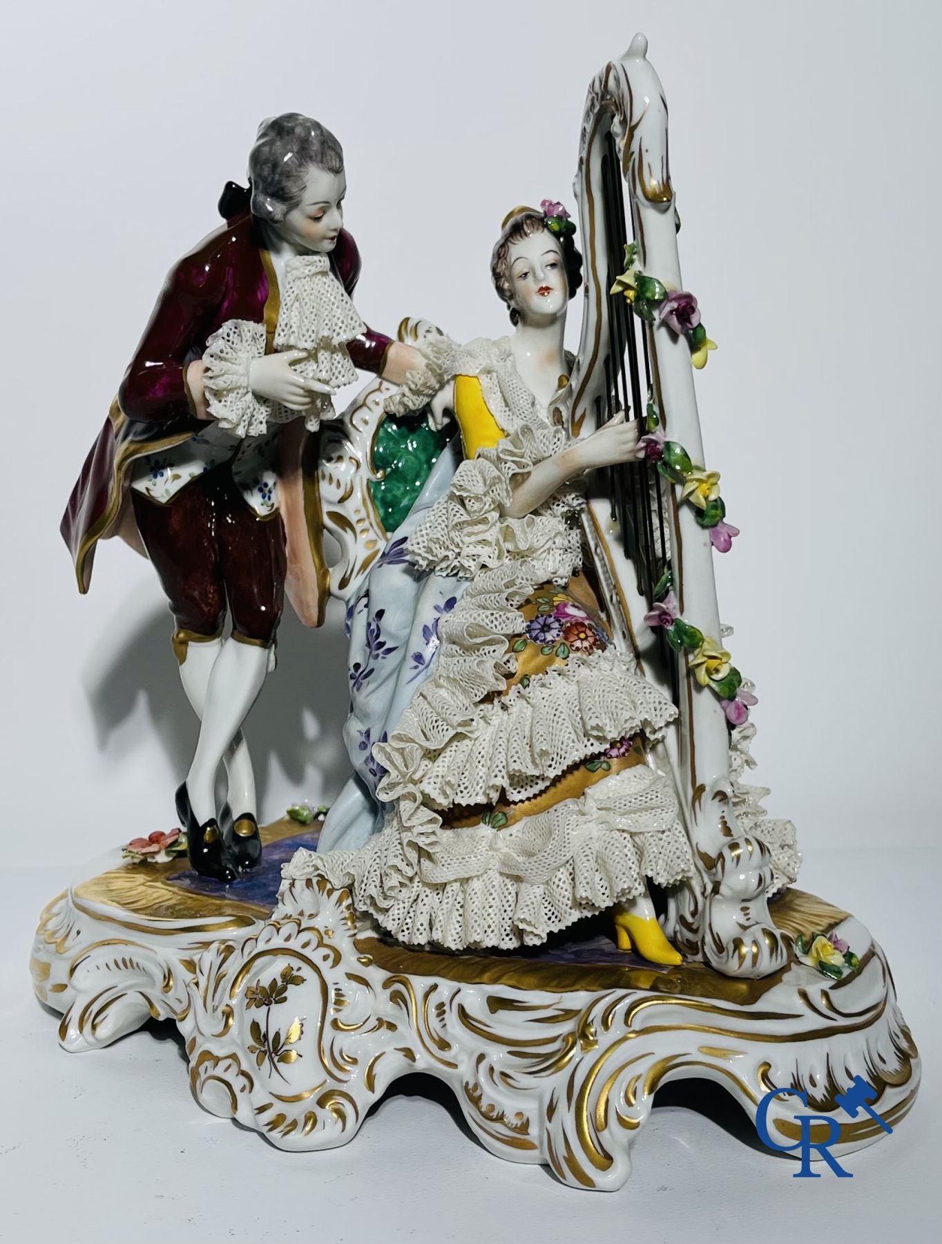 Porcelain: Volkstedt Rudolstadt: "The harpist"