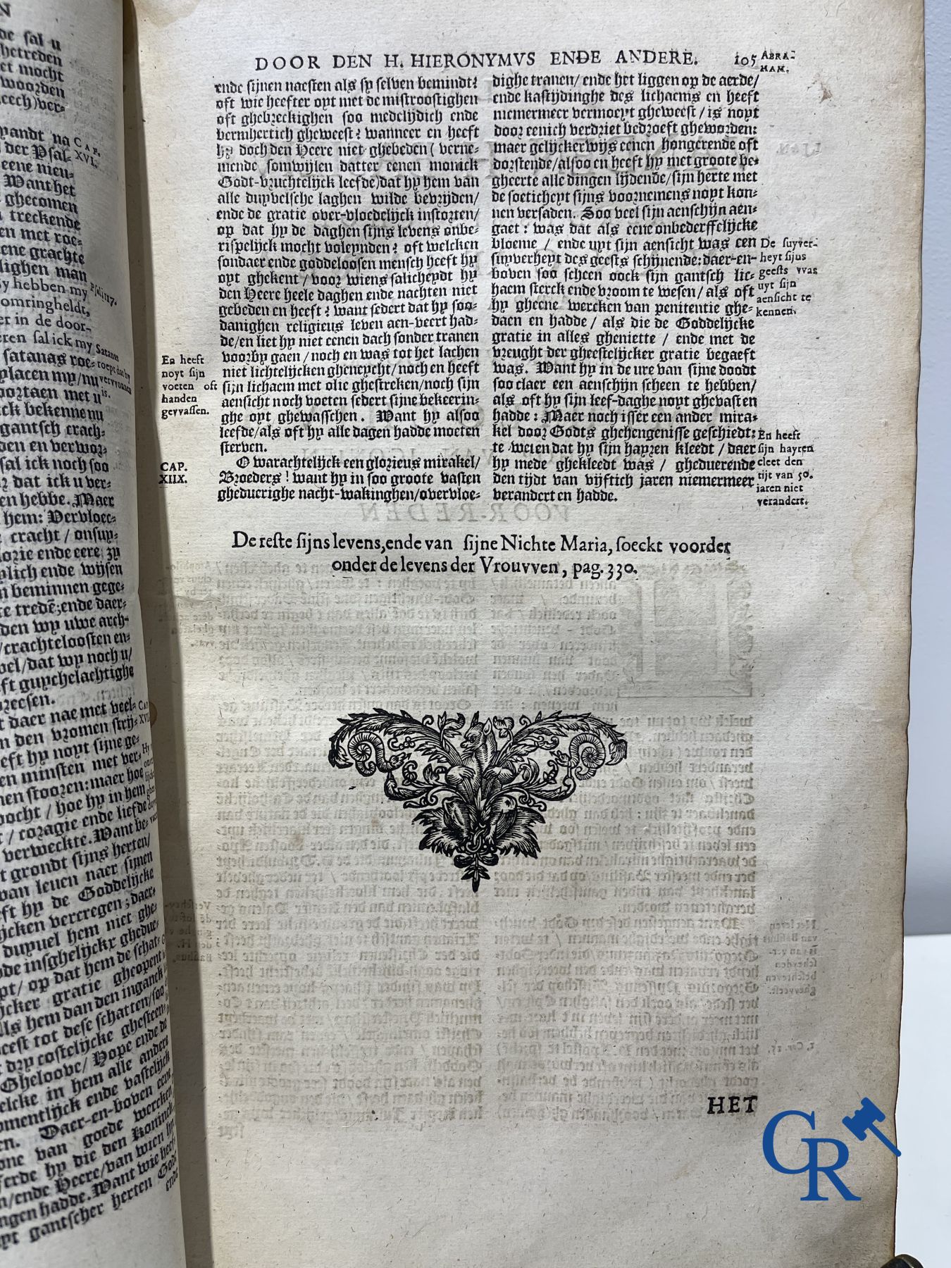 Oude boekdrukken: Rosweydus, Heribertus. Het leven ende spreucken der Vaderen beschreven door den H. Hieronymus. 1643.