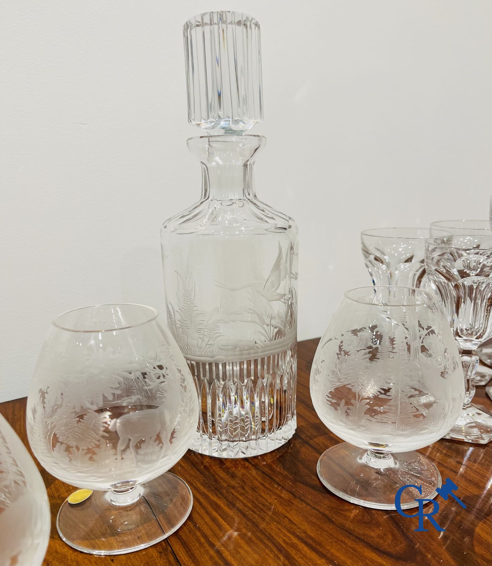 Large lot of glassware in crystal Val Saint Lambert and others.