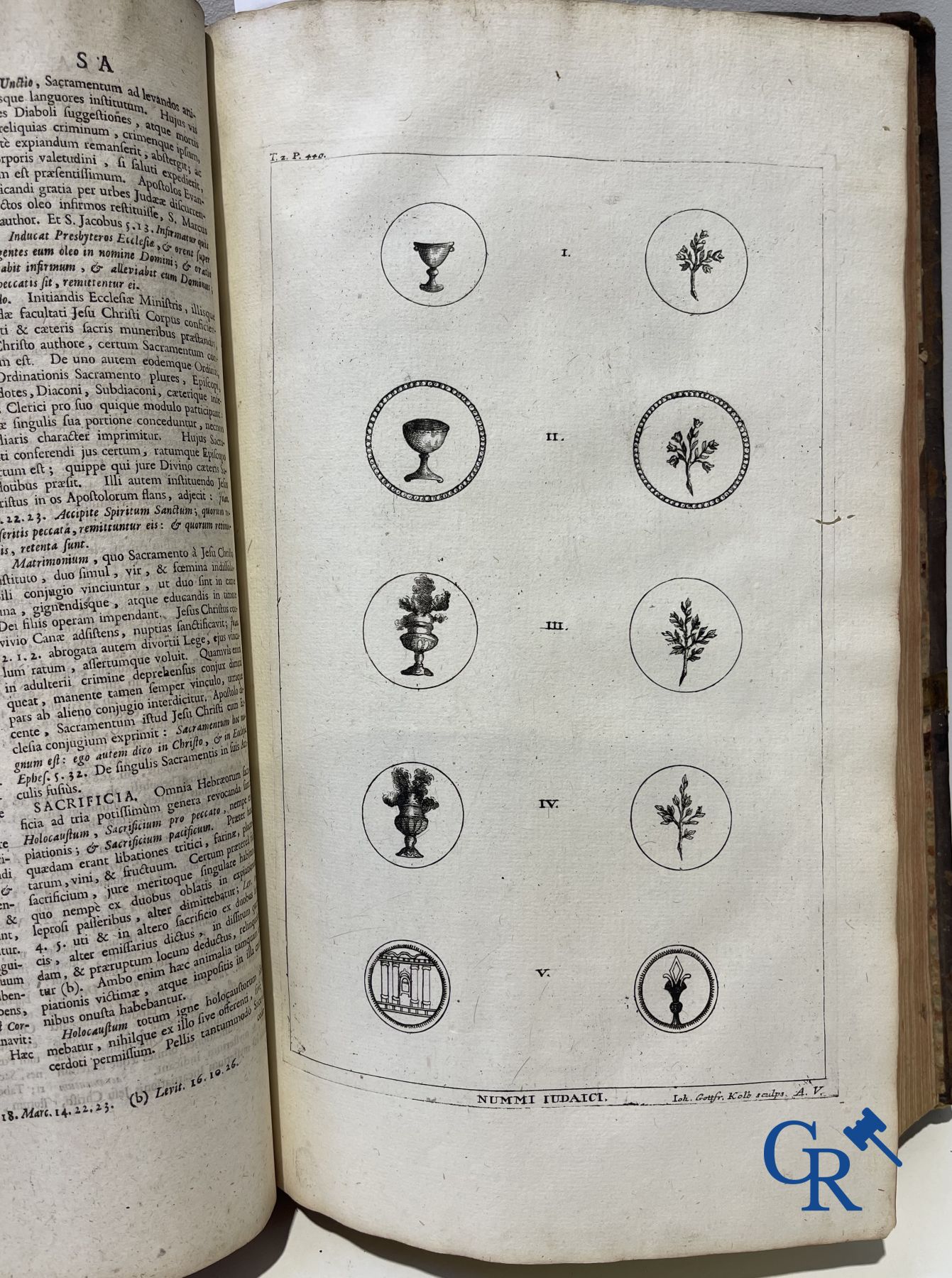 Livres anciens : Calmet Augustino, Dictionarium cum figuris Antiquitates Judaicas repraesentantibus.1729.