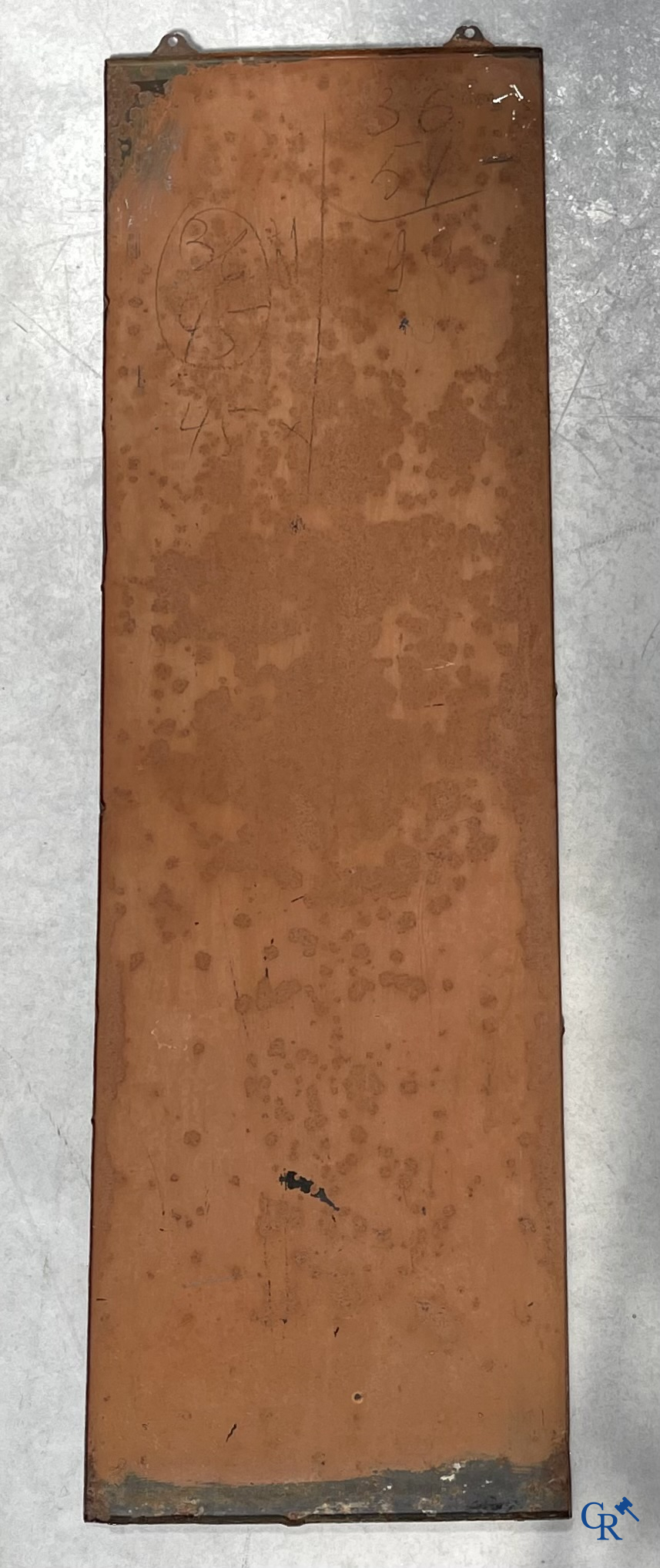 Bergenbier. Emaille reclamebord voor de luxepils "Bergenbier" van brouwerij Zeeberg te Aalst. Emaillerie Koekelberg '56.