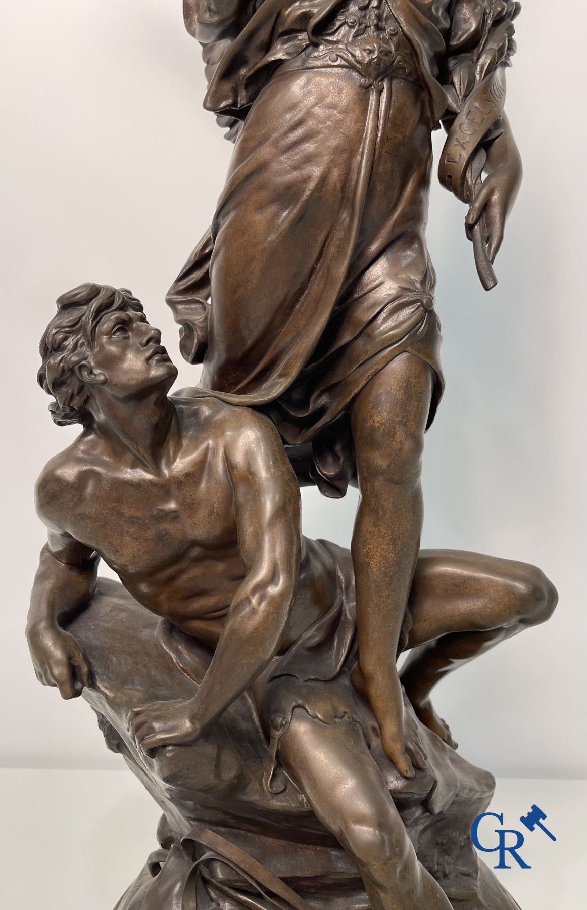 Emile Louis Picault: (Paris 1833 - 1915) Bronze sculpture. Le Génie du Progrès.