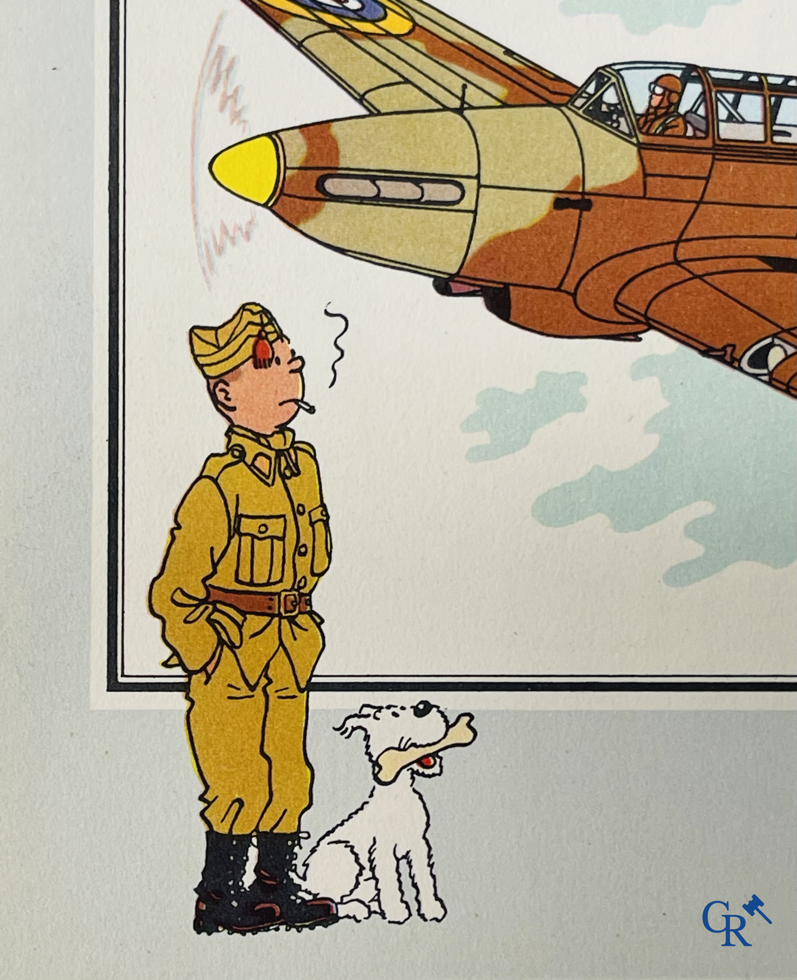 Hergé, L'Aviation Guerre 1939-1945. Collection Voir et Savoir. Copyright 1953. Lombard Brussel.