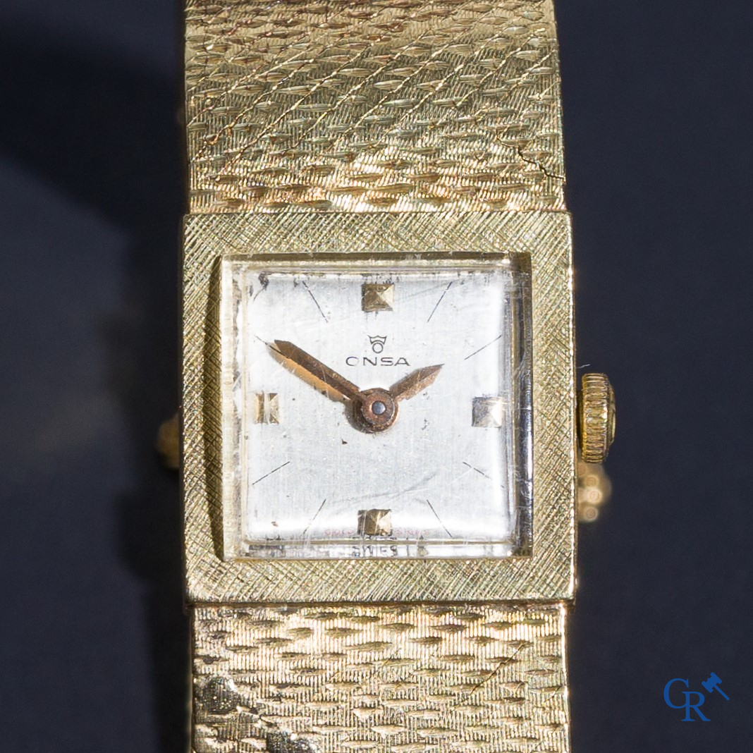 Montres, Onsa, montre-bracelet femme en or jaune 18K (750°/00).