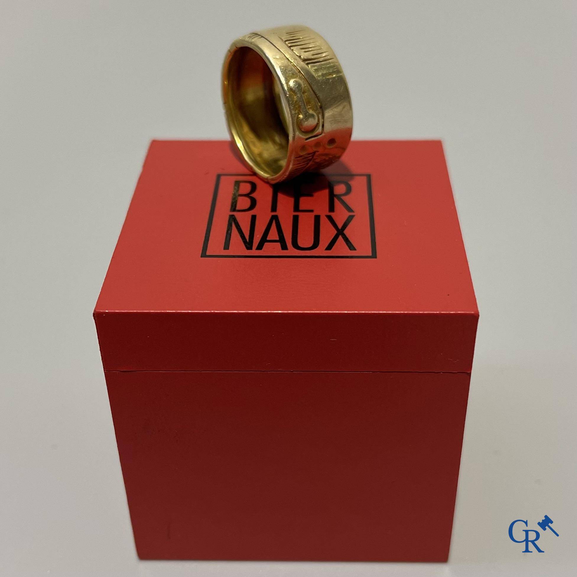 Bernard Biernaux, Mooie hedendaagse ring in goud 750°/00.