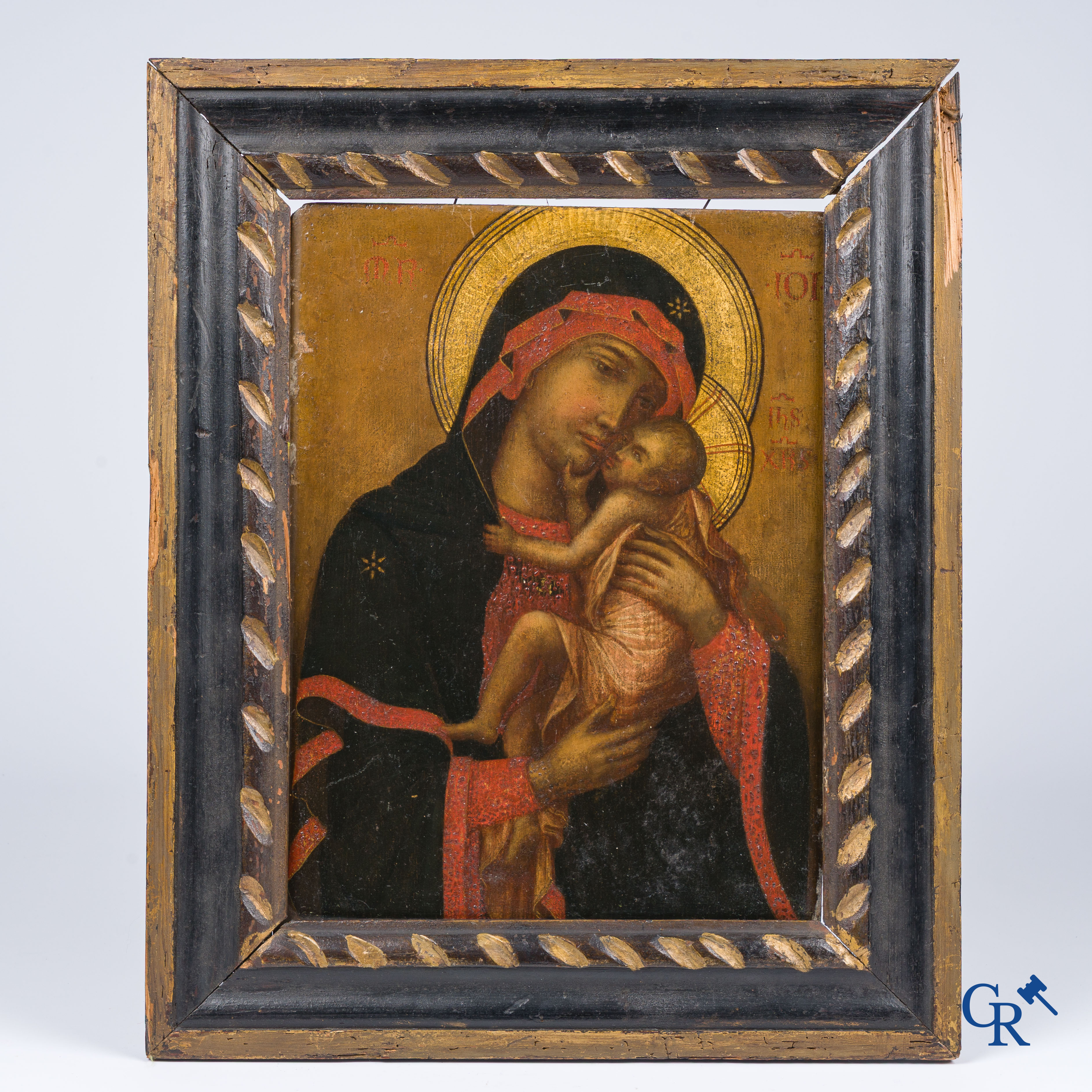 Icoon, Onze Lieve Vrouw van Vladimir. Tempera op paneel. XVIe - XVIIe eeuw.