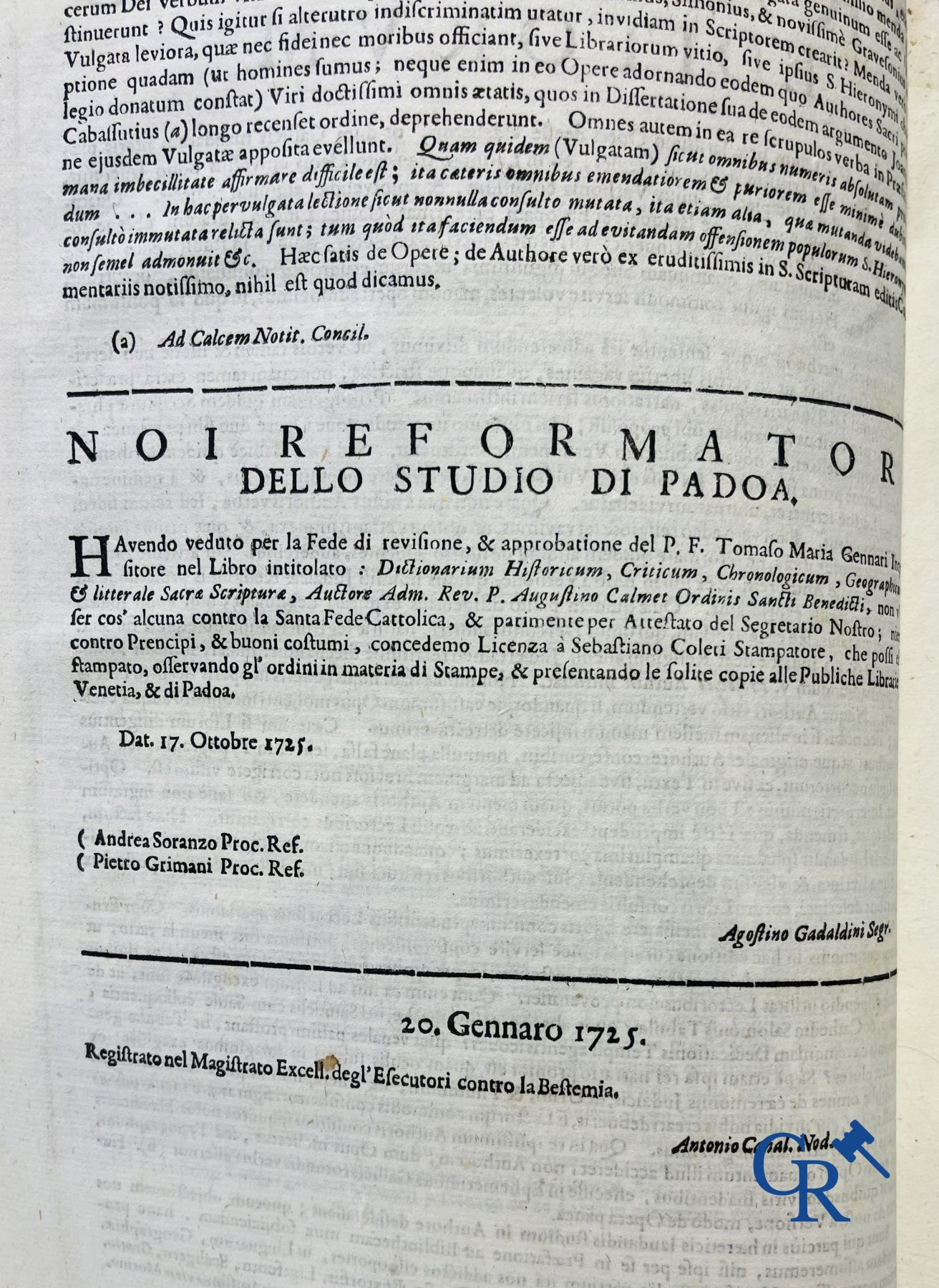 Early printed books: Calmet Augustino, Dictionarium cum figuris Antiquitates Judaicas repraesentantibus.1729.