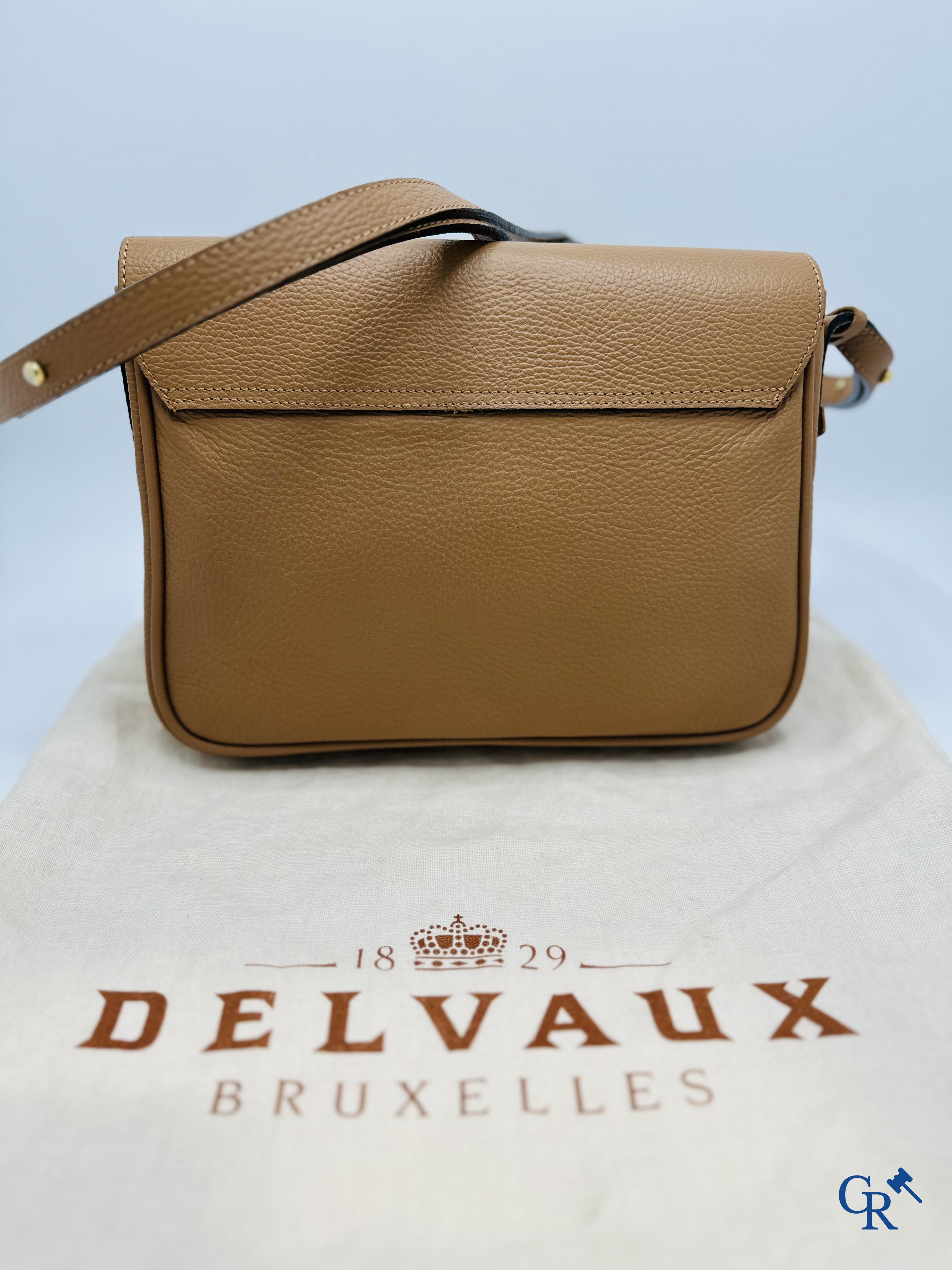 Delvaux: Handtas in lichtbruin leder.<br />
Heel mooie staat.