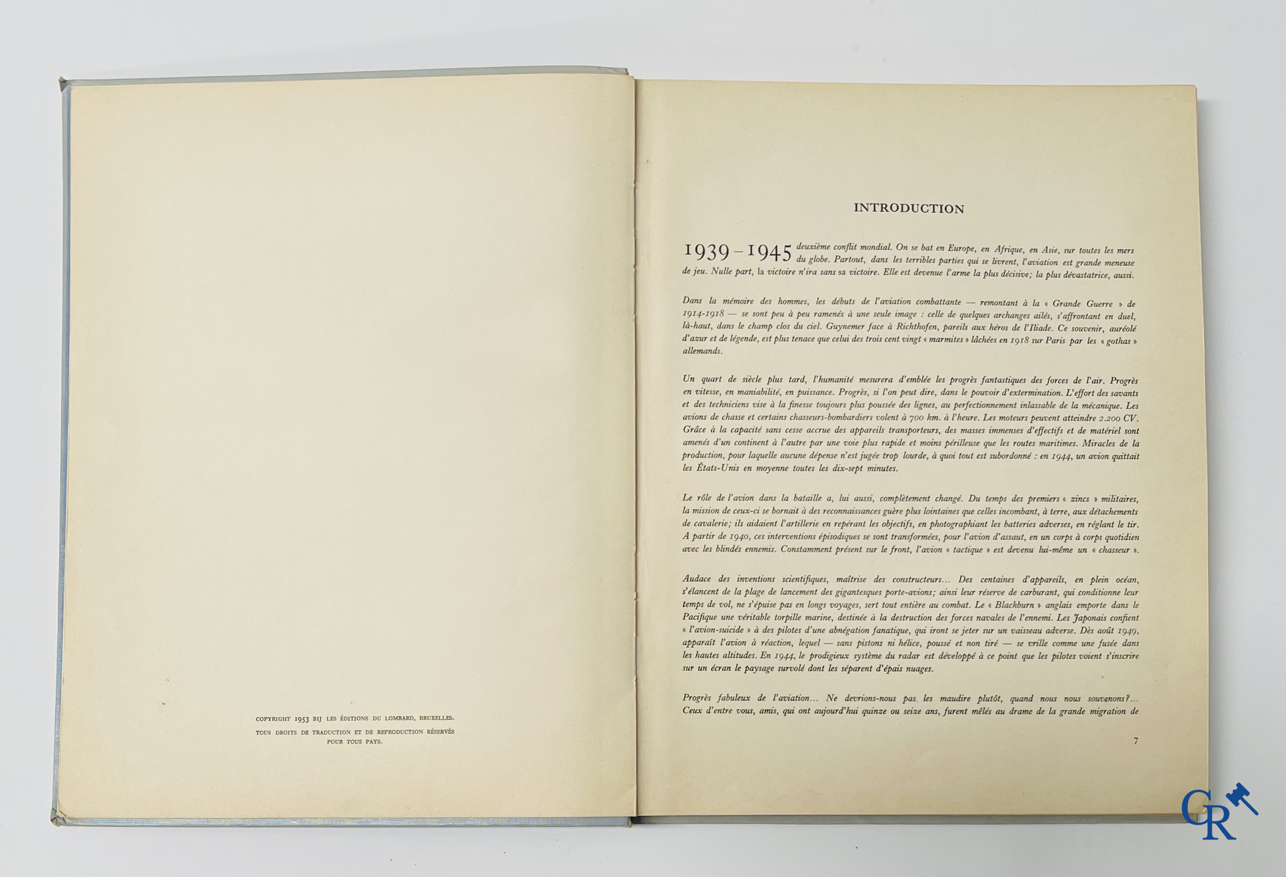 Hergé, L'Aviation Guerre 1939-1945. Collection Voir et Savoir. Copyright 1953. Lombard Brussel.