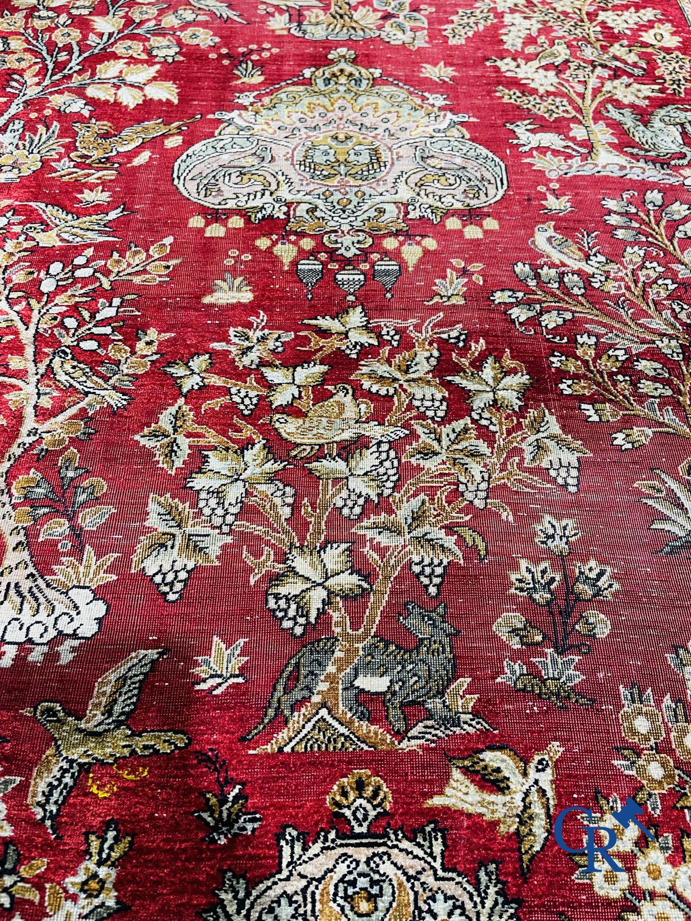 Oriental carpets: Ghoum. 2 Oriental carpets in silk.