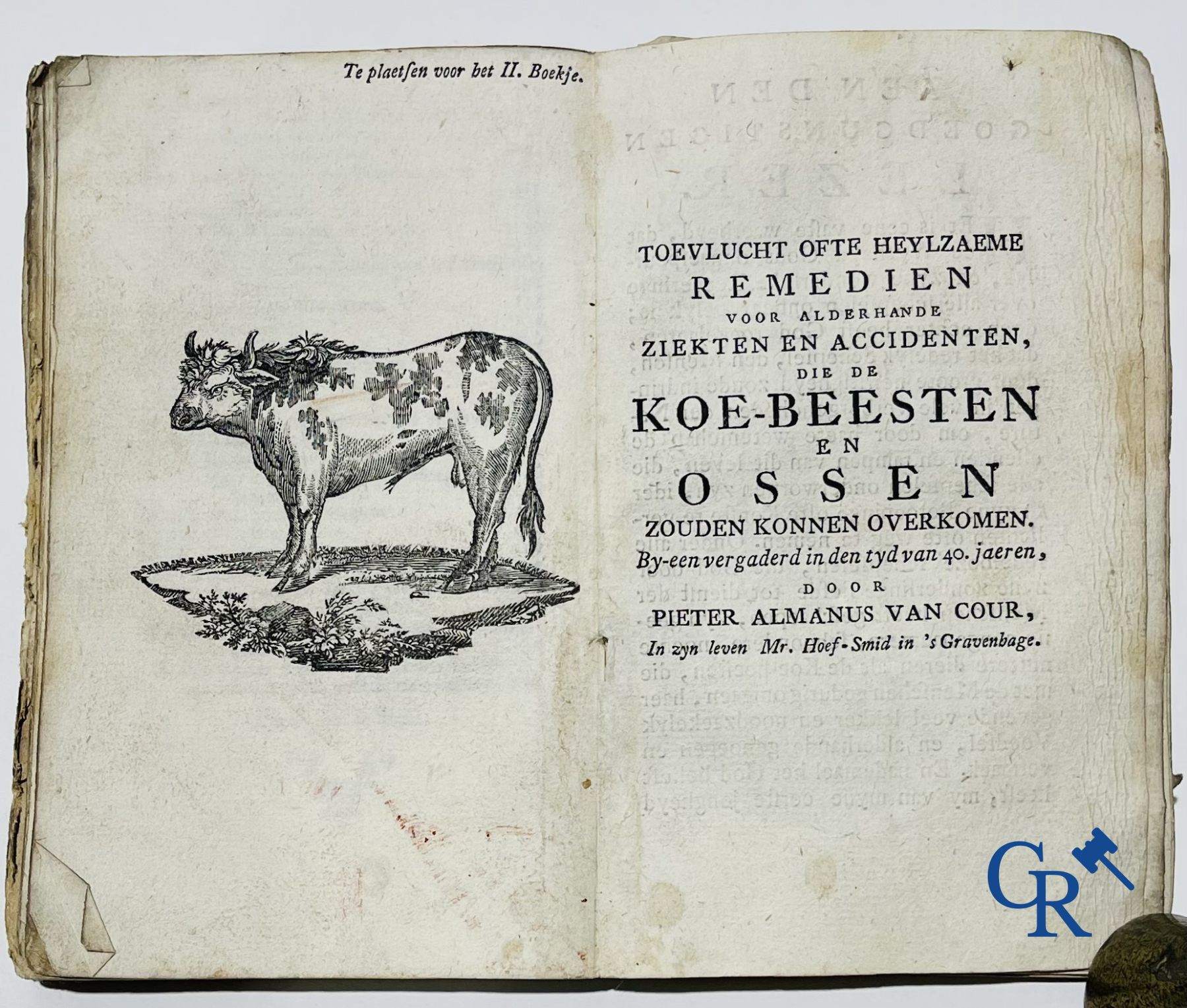 Oude boekdrukken: Interessant lot met diverse boeken en een partiturenboek. 17e-18e-19de eeuw.