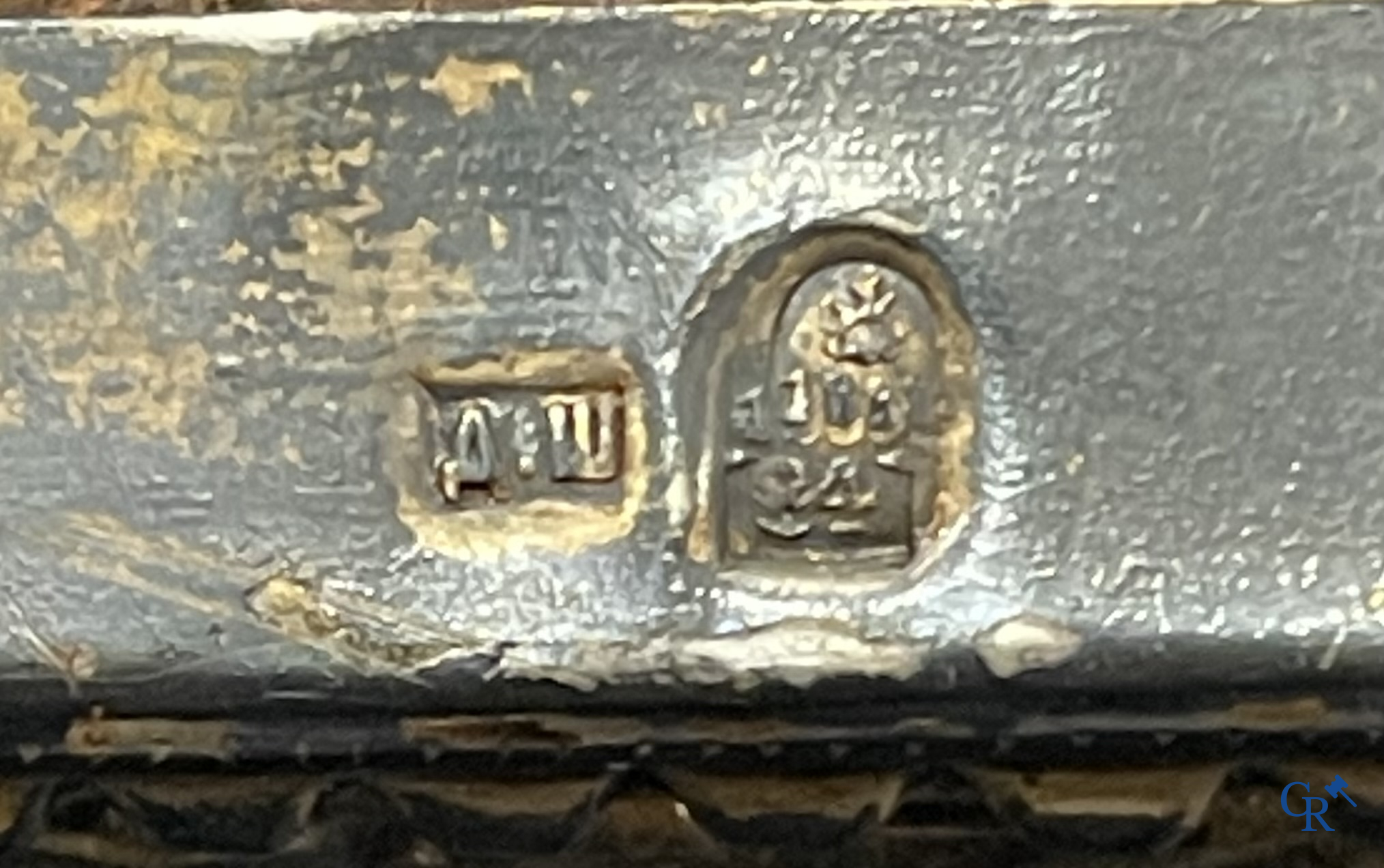 Russisch werk. De geboorte van Jezus. Grote Russische icoon met zilver oklad. Zilvergehalte 84 en gedateerd 1883.