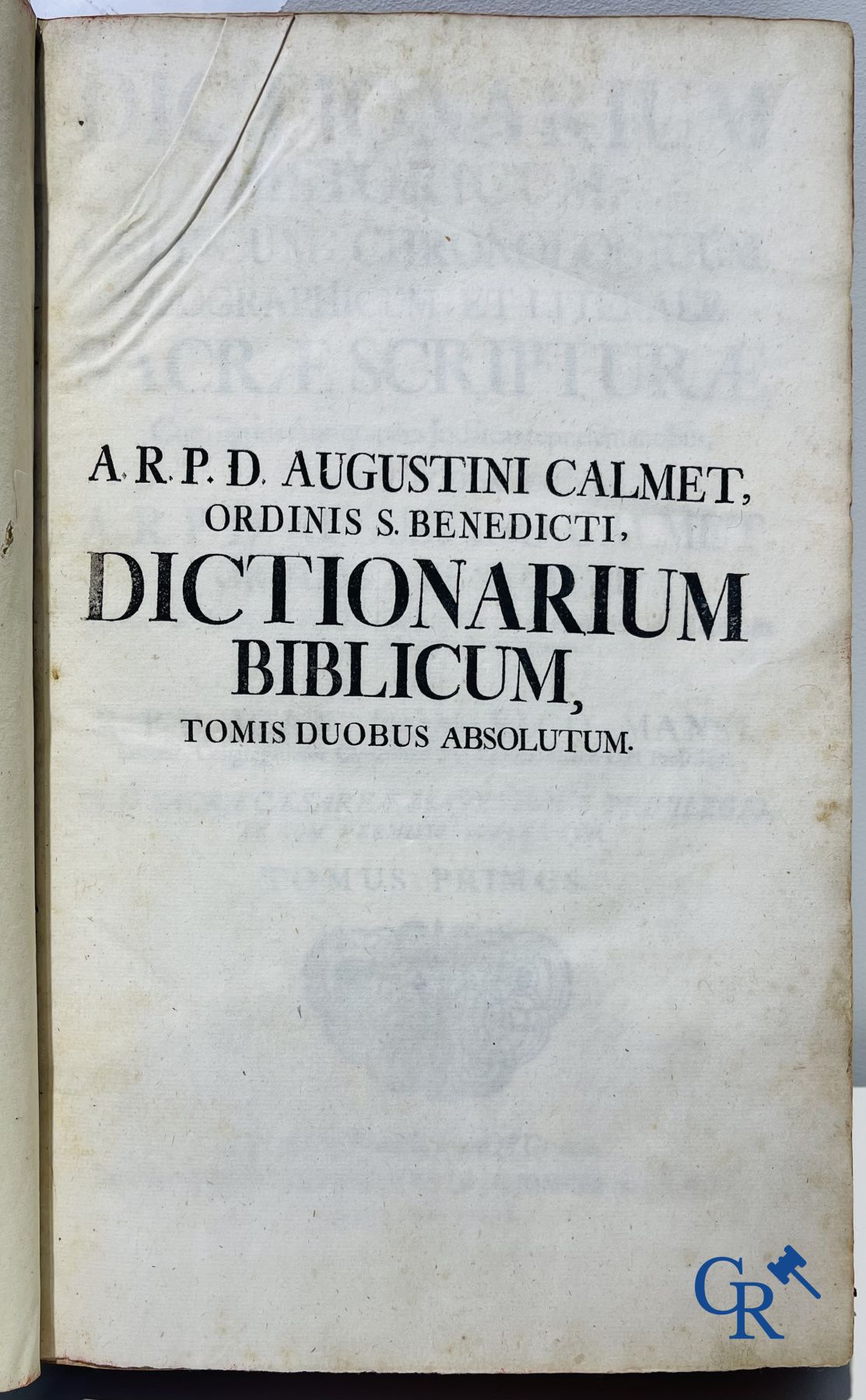 Livres anciens : Calmet Augustino, Dictionarium cum figuris Antiquitates Judaicas repraesentantibus.1729.