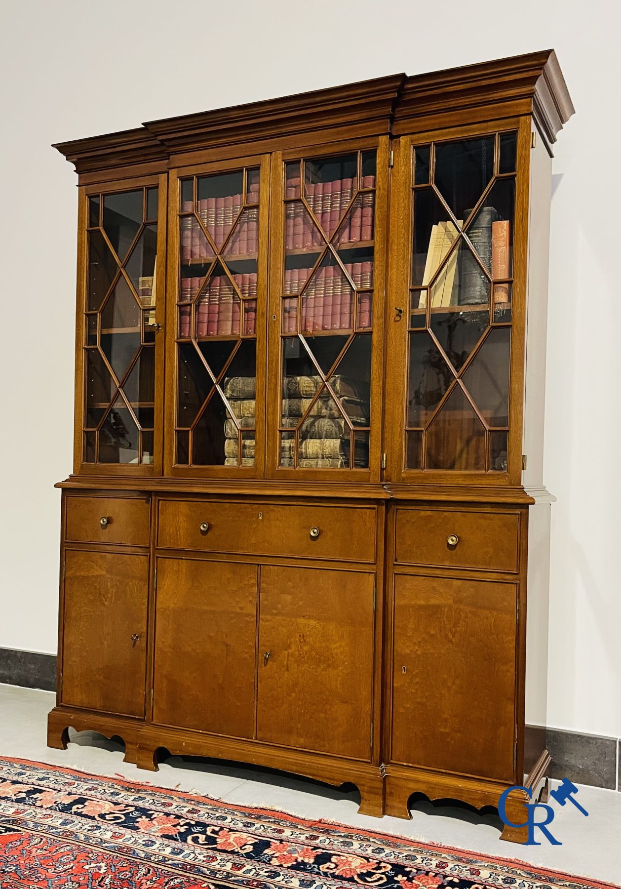 The Coene brothers Kortrijk. Mahogany bookcase.