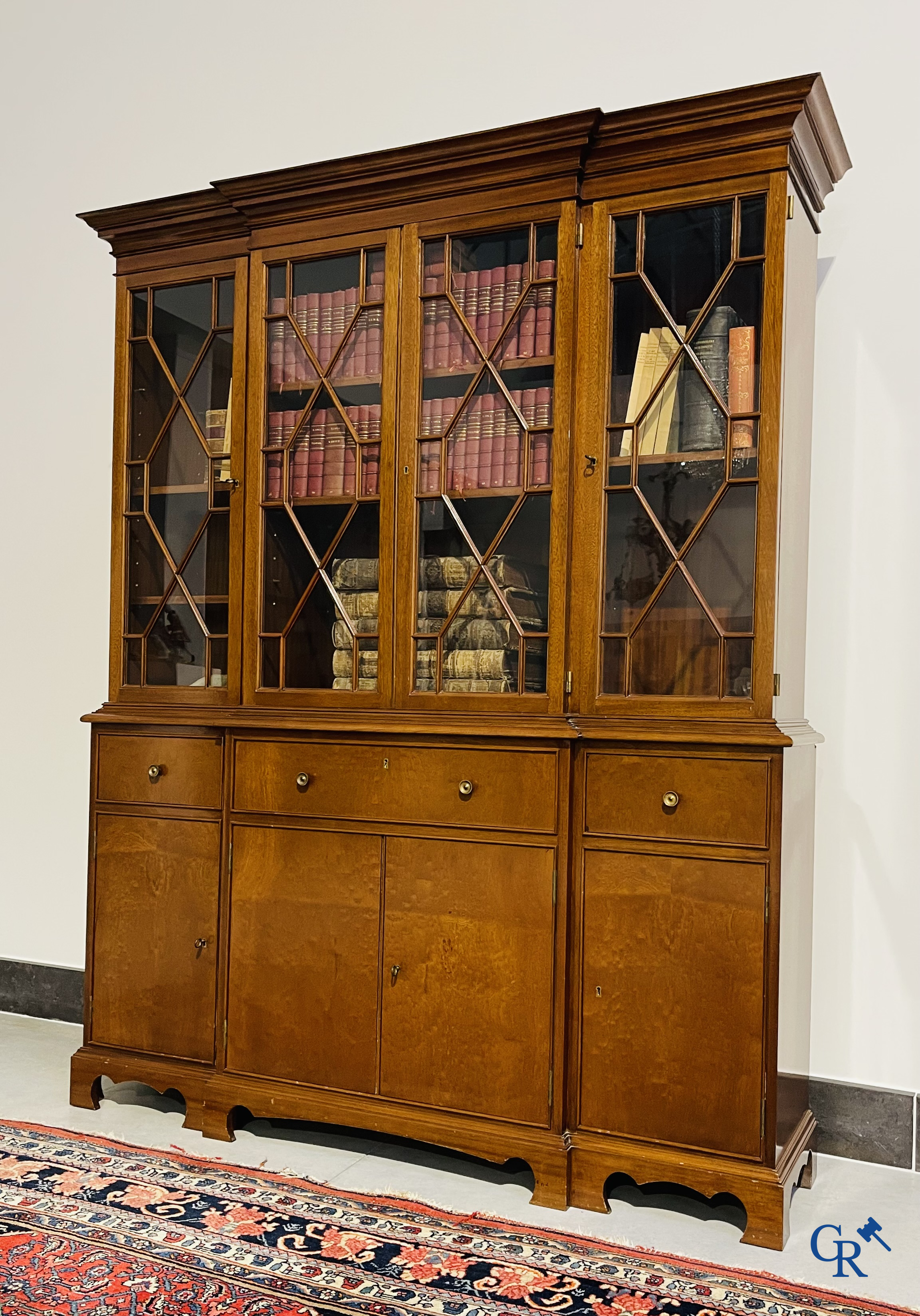 The Coene brothers Kortrijk. Mahogany bookcase.