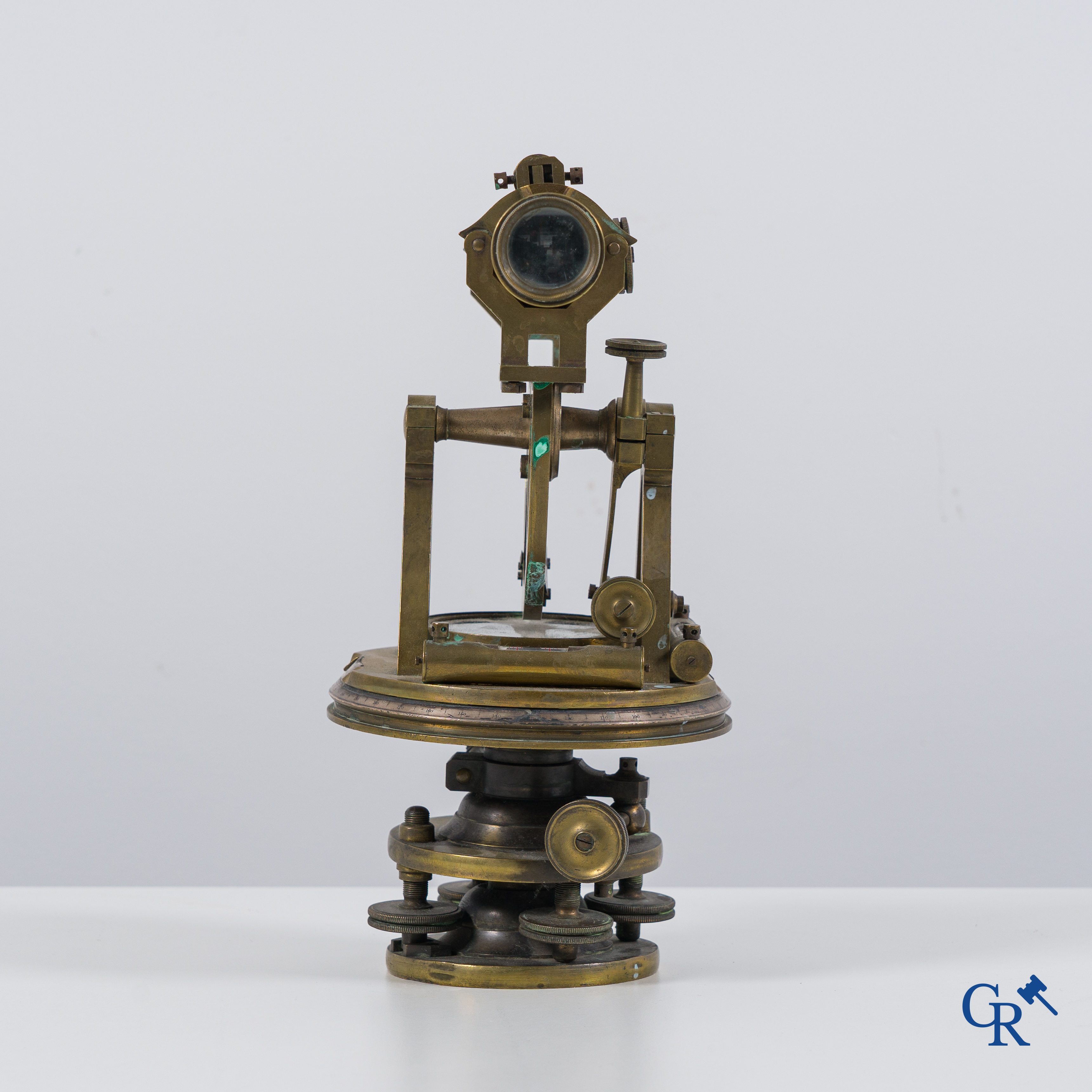 Scientific objects: A theodolite made by Troughton & Simms in London.