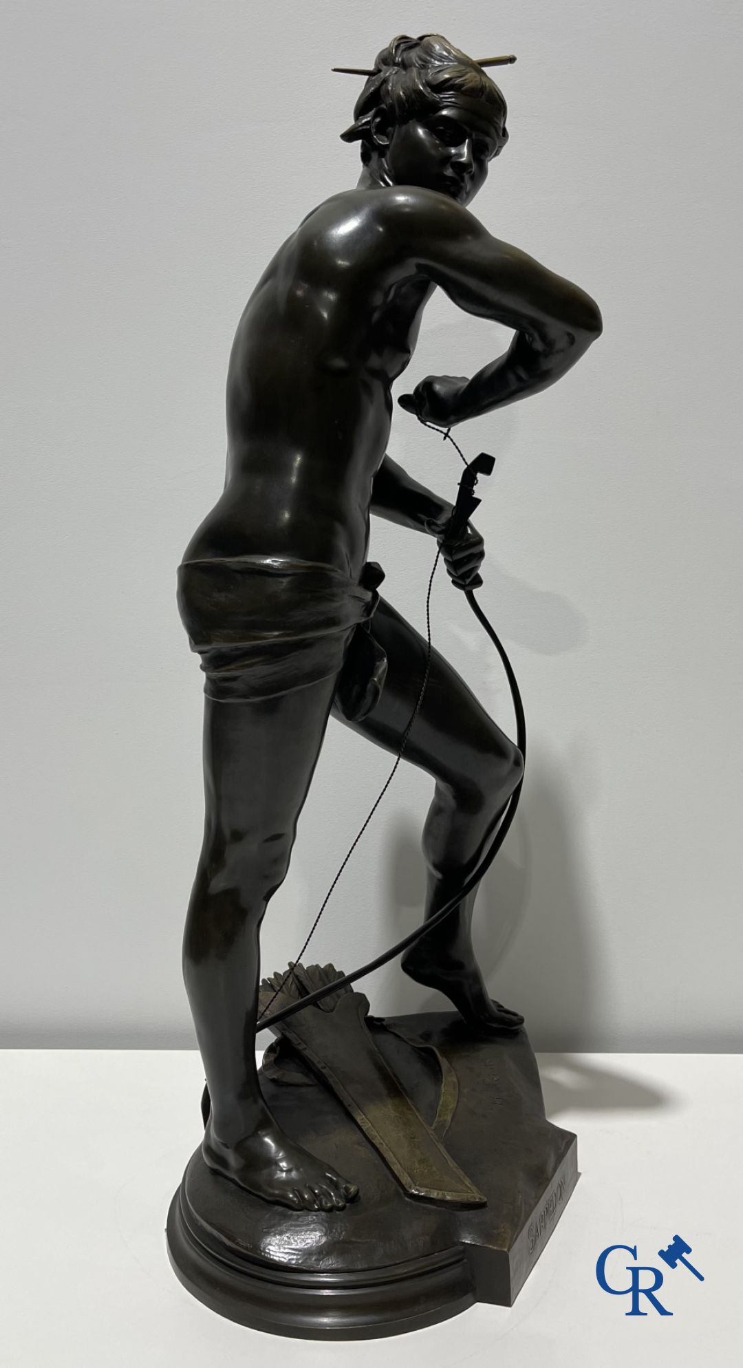 Henri Peinte (1845-1912) "Sarpedon" Large bronze statue. Signed H. Peinte. Foundry Siot Decauville fondeur Paris.