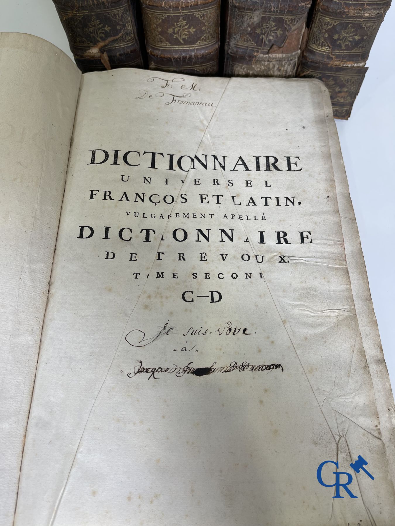 Oude boekdrukken: Dictionnaire de Trévoux, Pierre Antoine 1740.