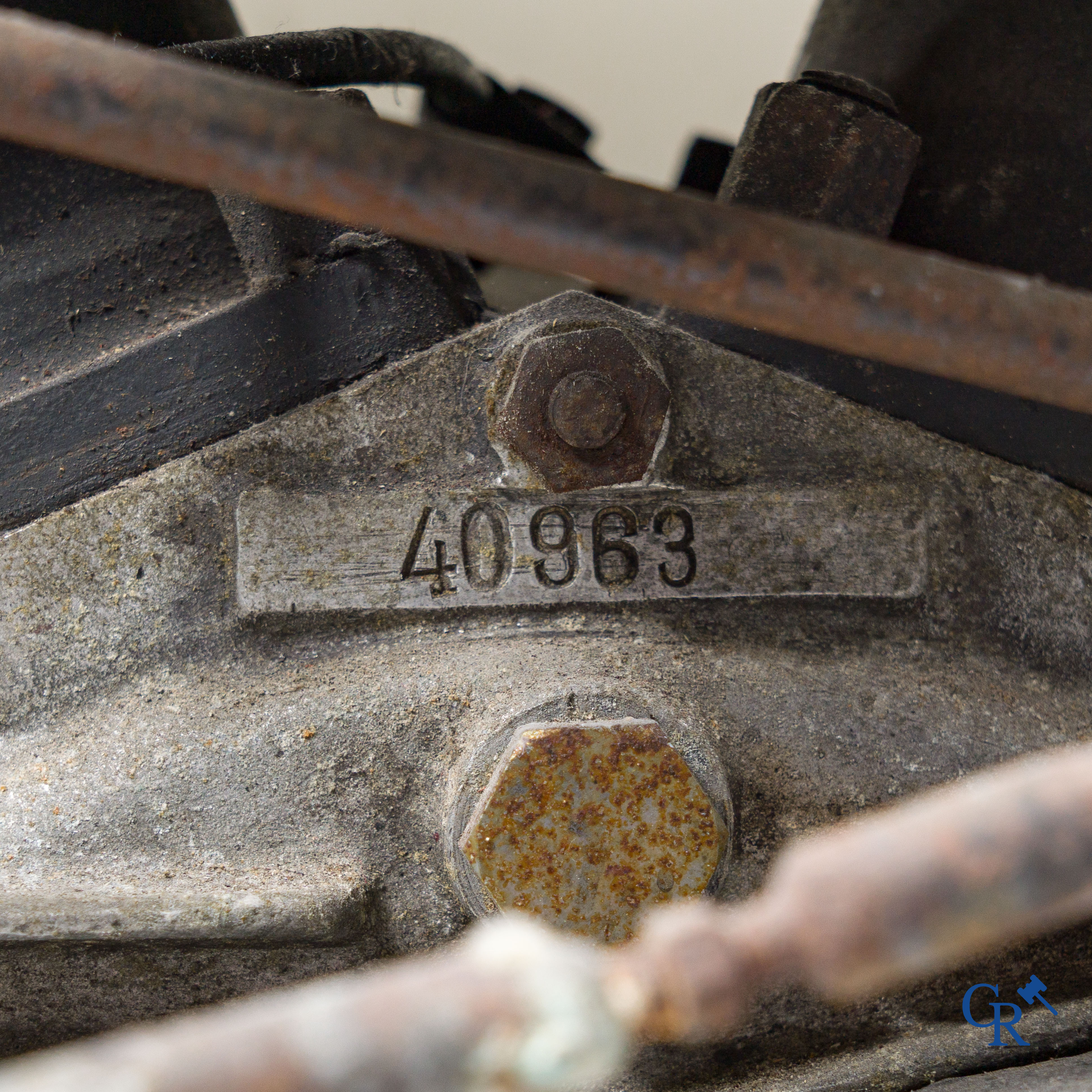 Harley Davidson, type WLA 750cc, circa 1940. Met zijspan uit latere periode. (schuurvondst)
