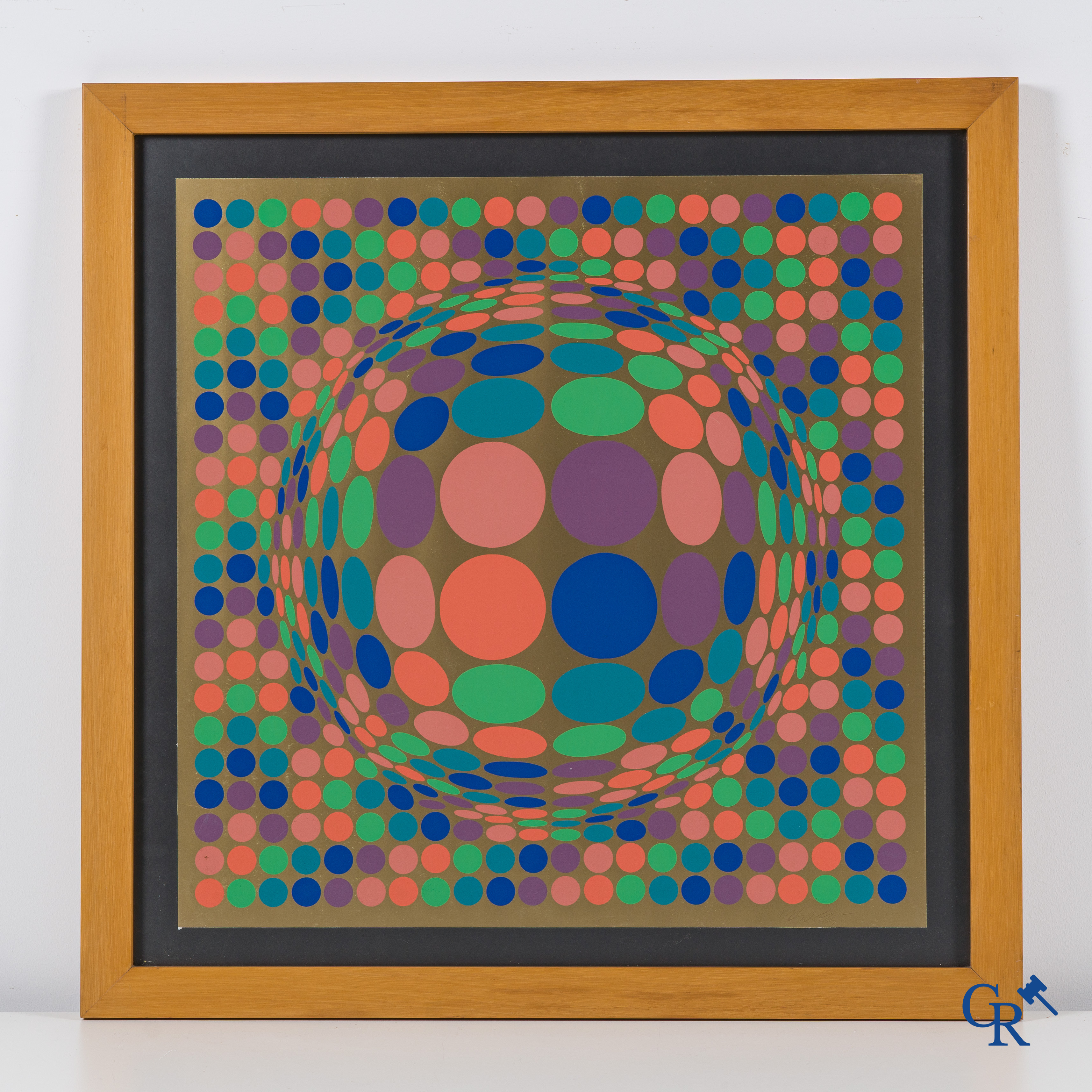 Victor Vasarely (1906-1997) Composition abstraite, sérigraphie en couleur.