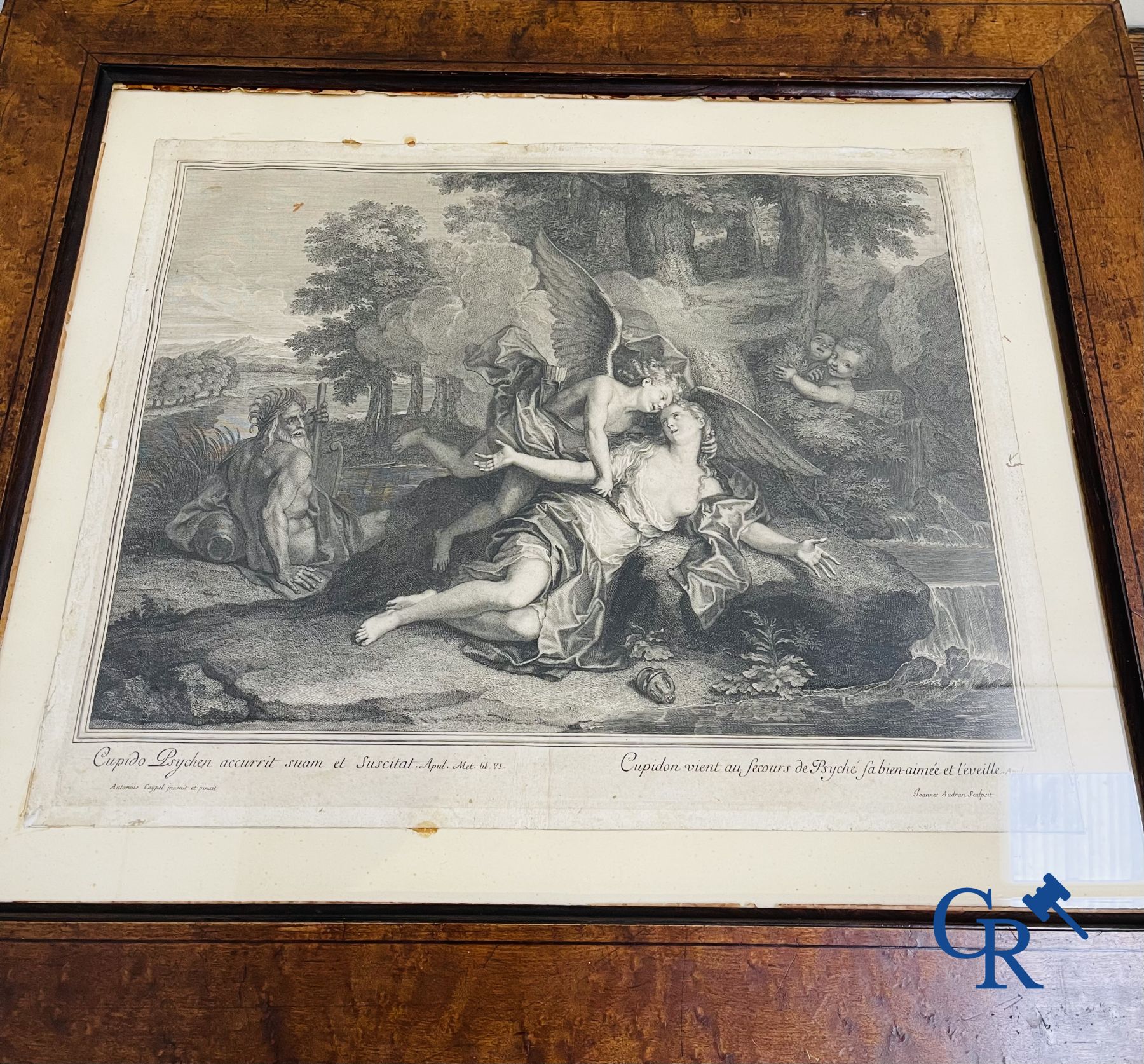 A lot of 3 framed engravings. 18th-19th century.