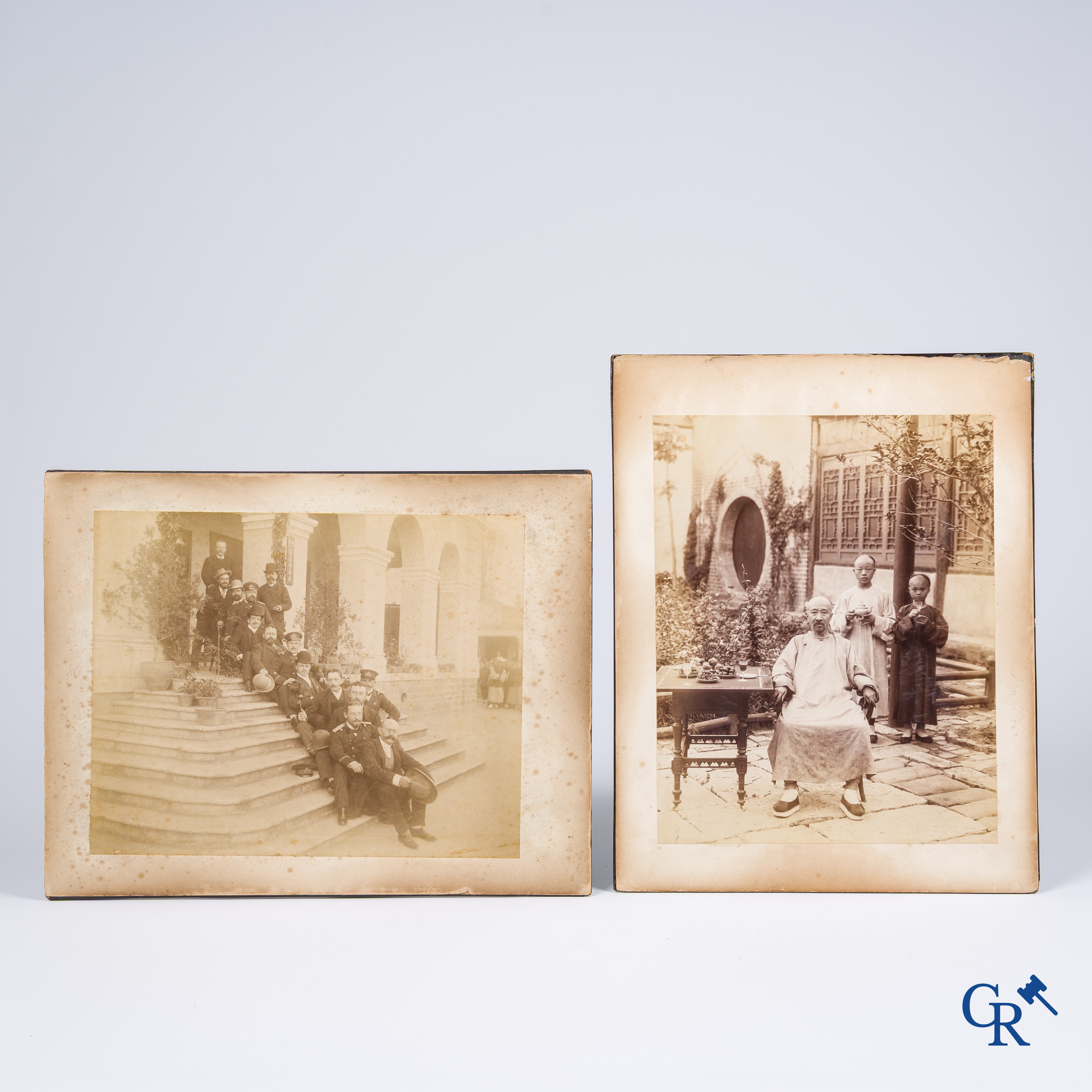 Aziatica, 2 originele grote foto's waaronder Zhang Zhidong (1837-1909), Chinees ambtenaar. Qing-dynastie.
