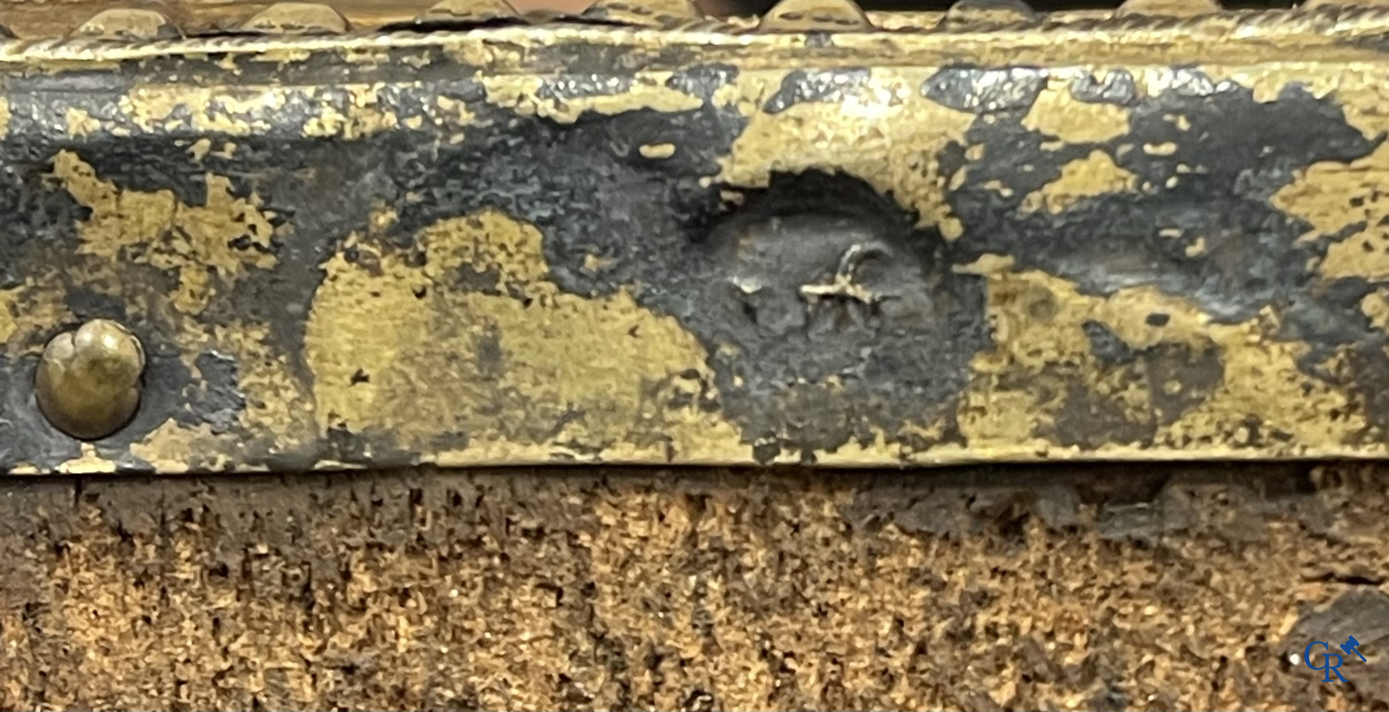 Russisch werk. De geboorte van Jezus. Grote Russische icoon met zilver oklad. Zilvergehalte 84 en gedateerd 1883.