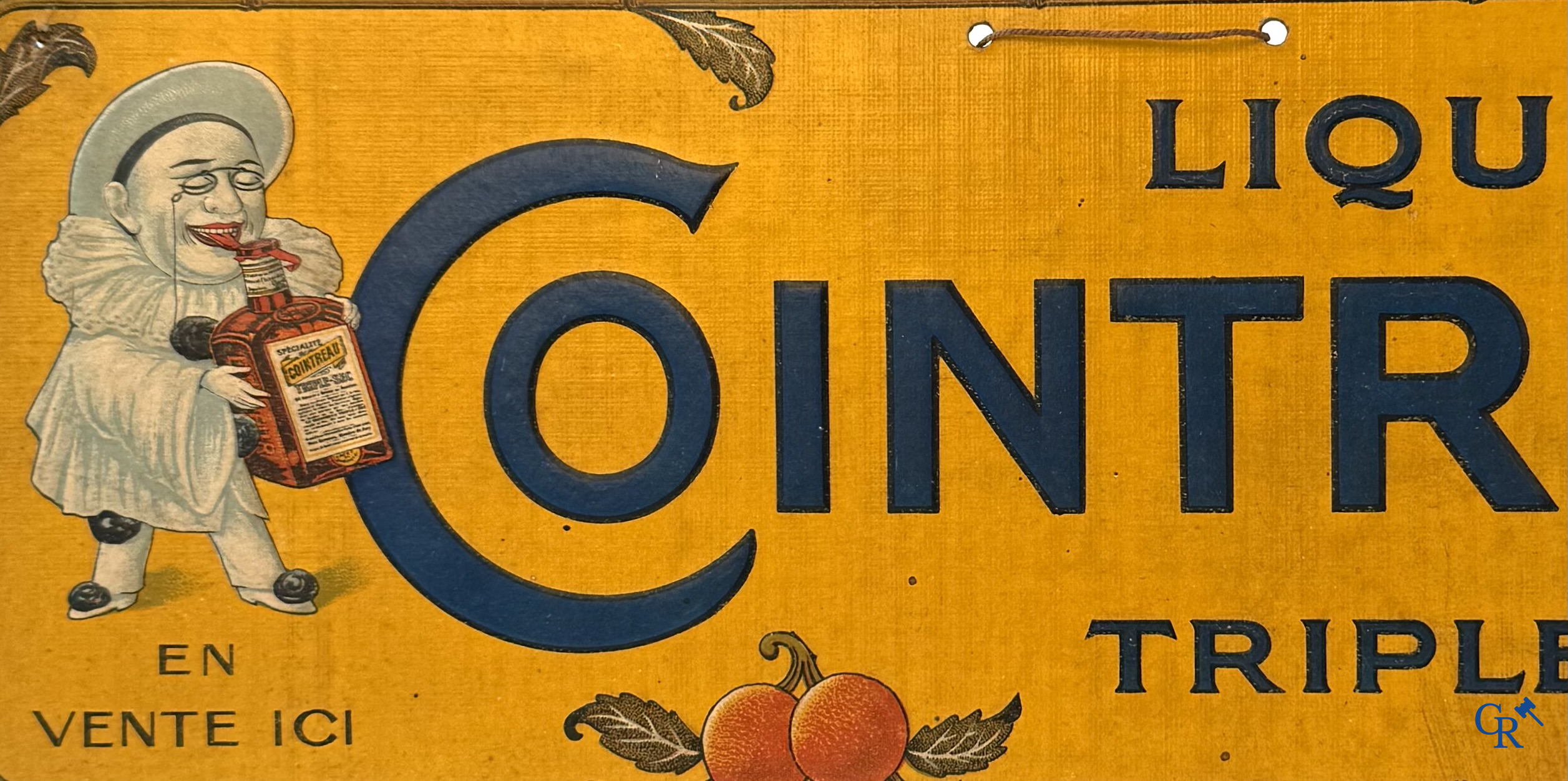 Liqueur Cointreau, Publiciteit gedrukt op hard karton voor Cointreau triple-sec. Jaren 20.