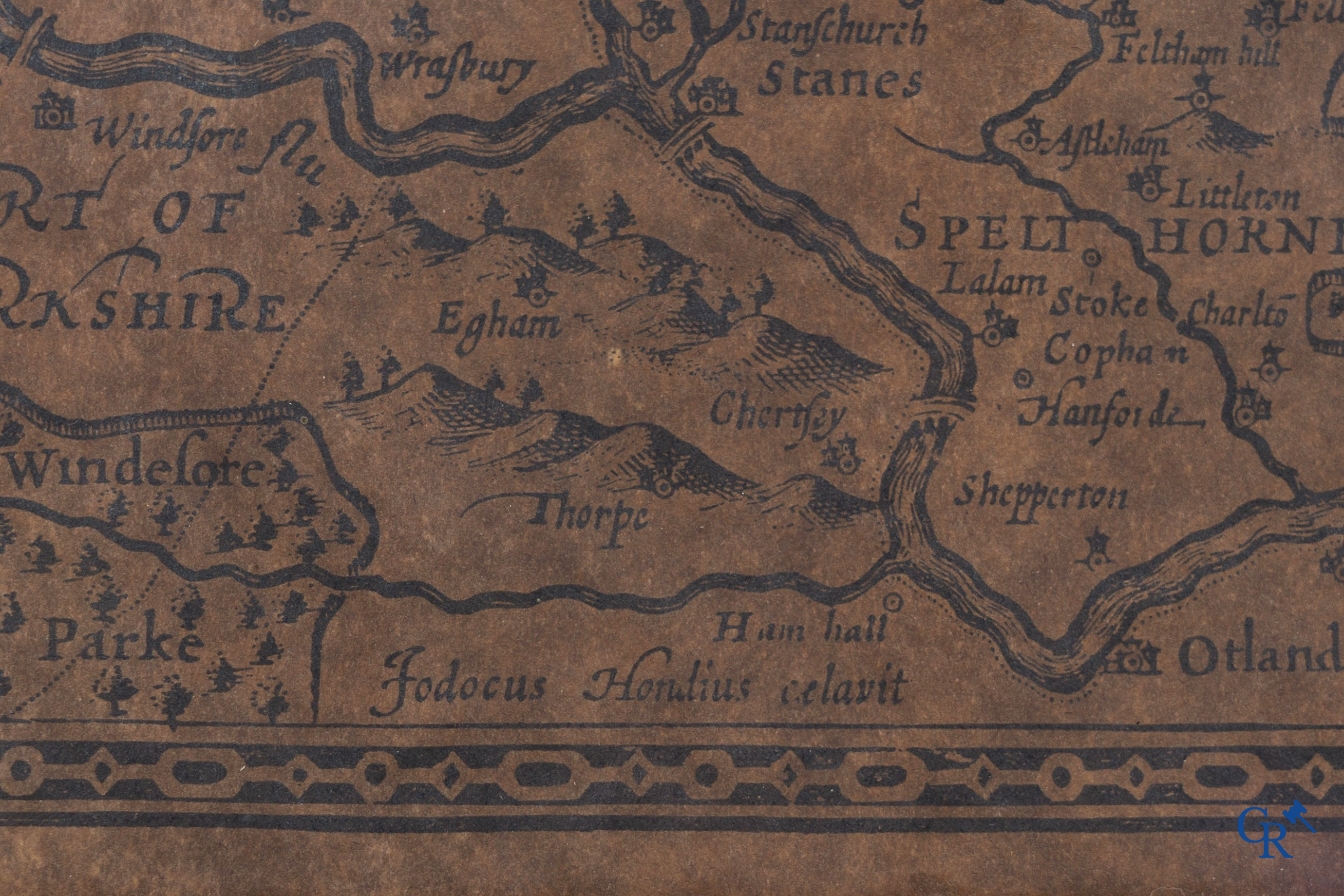 Jodocus Hondius, (Wakken 1563-Amsterdam 1612) cartograaf, plattegrond 1610.